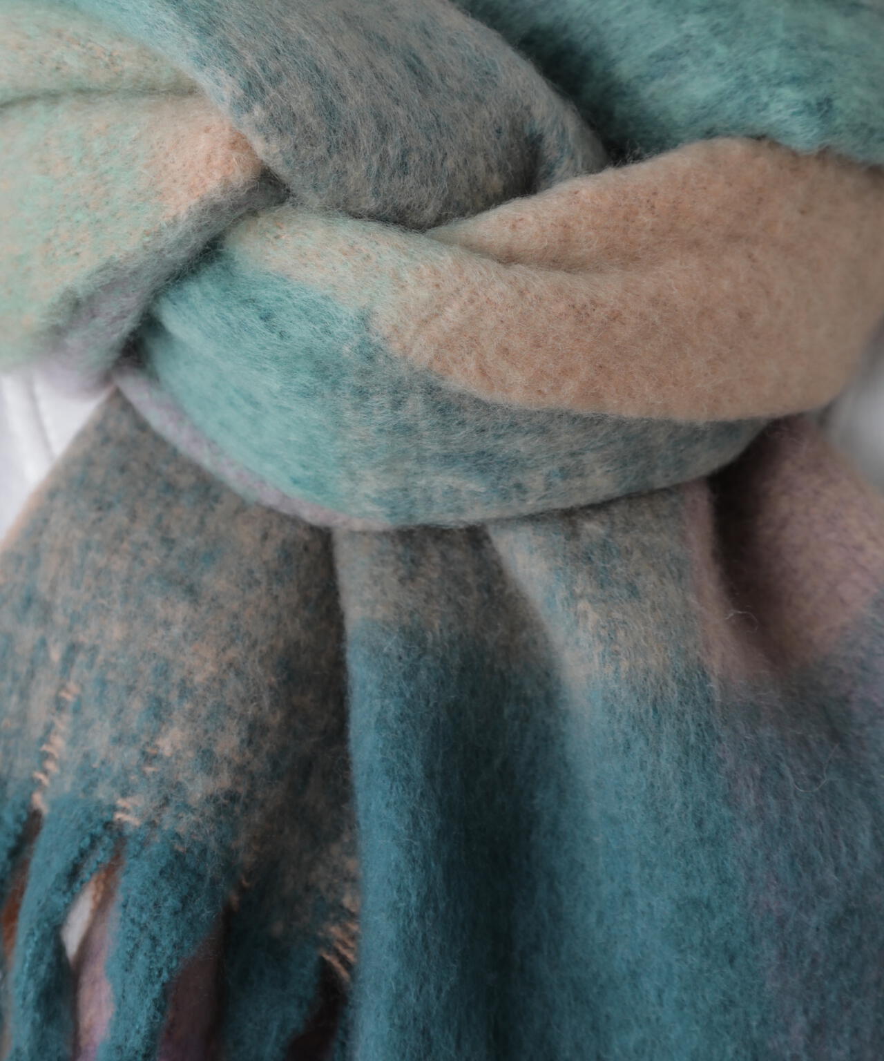 大判チェックストール