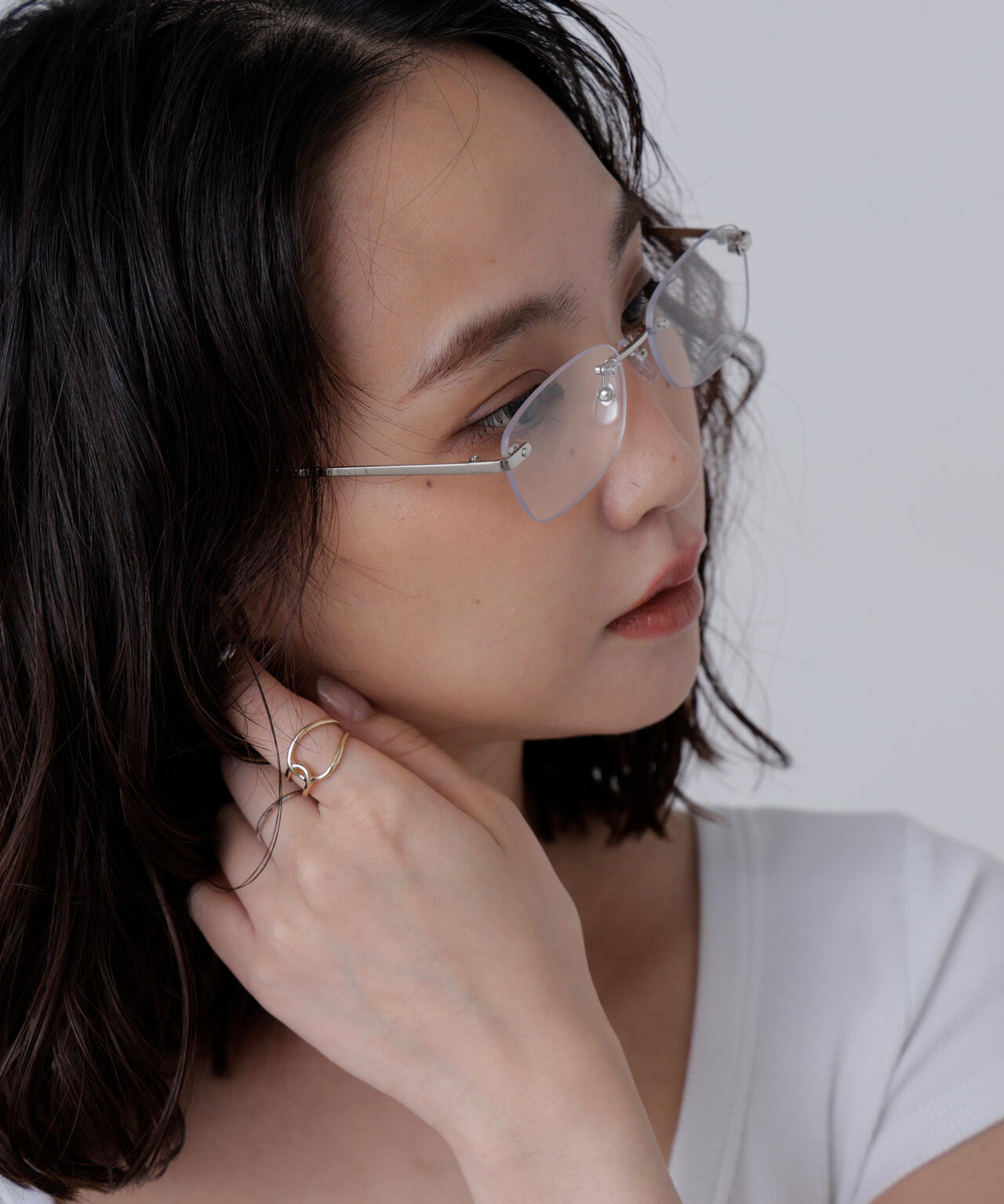 クリアレンズメガネ