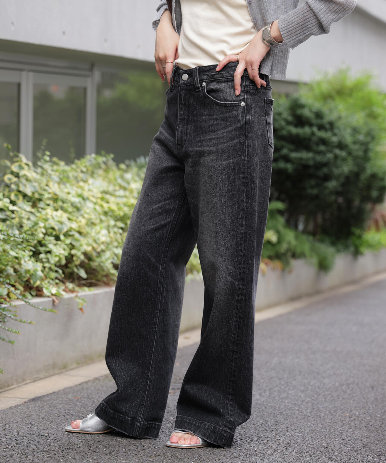 〈フリーズマート別注〉PICCADILLY ベーシックワイドデニムパンツ【低身長サイズ有】