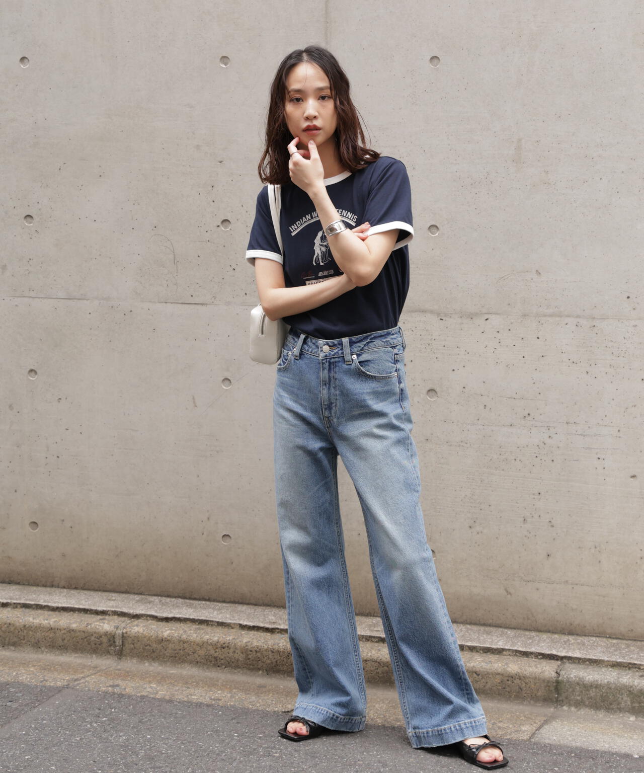 フリーズマート別注〉PICCADILLY ベーシックワイドデニムパンツ【低