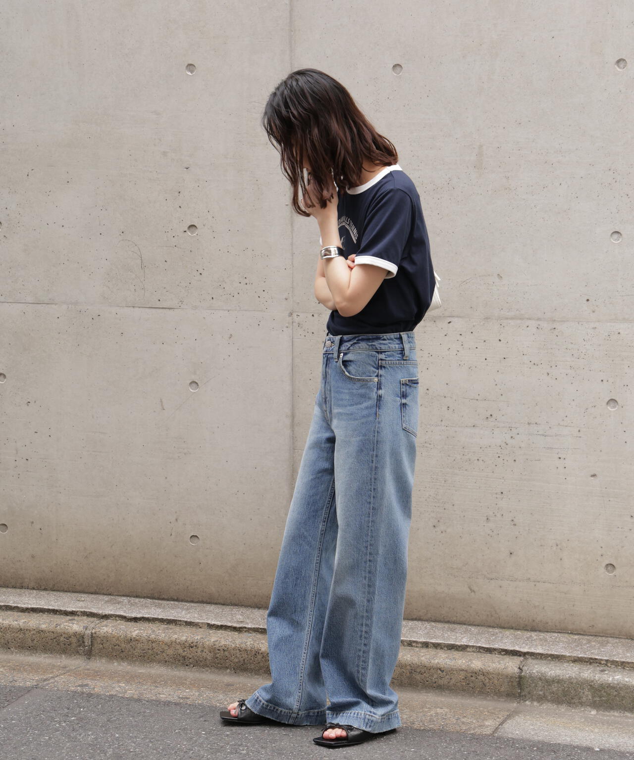 フリーズマート別注〉PICCADILLY ベーシックワイドデニムパンツ【低