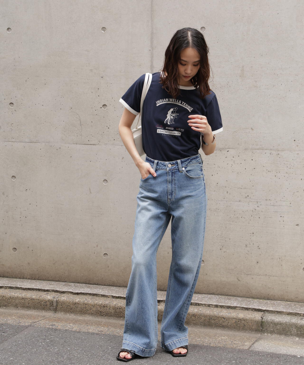 〈フリーズマート別注〉PICCADILLY ベーシックワイドデニムパンツ【低身長サイズ有】