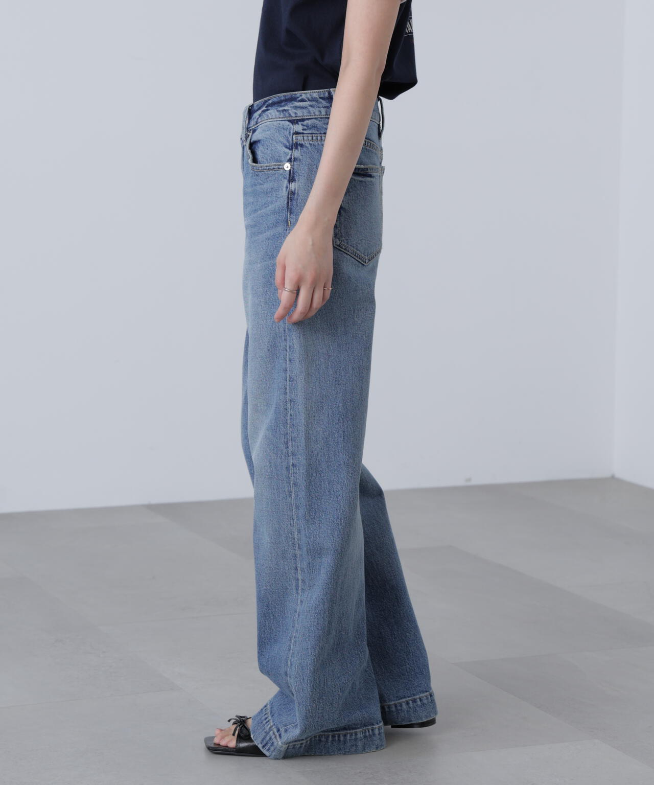 〈フリーズマート別注〉PICCADILLY ベーシックワイドデニムパンツ【低身長サイズ有】