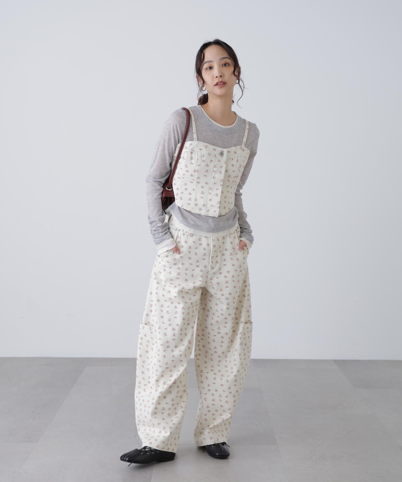 パネル切り替えデニムビスチェ