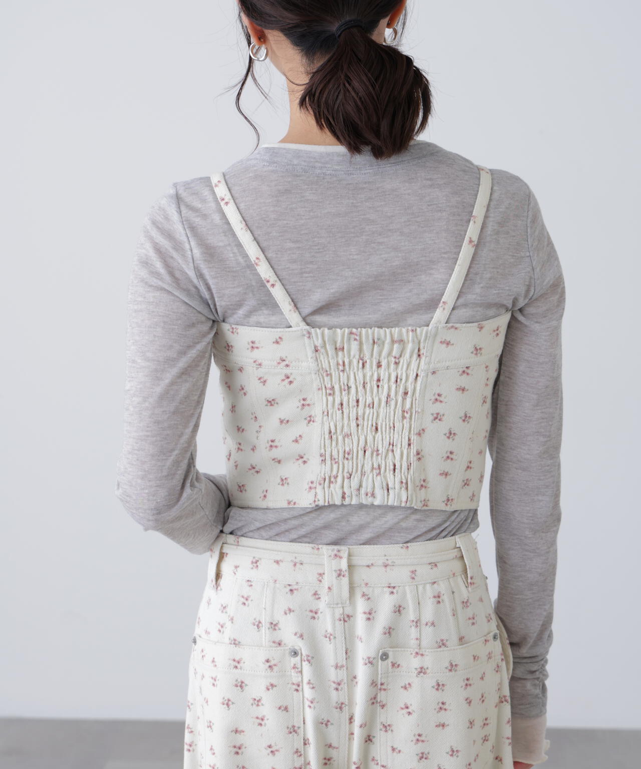 パネル切り替えデニムビスチェ