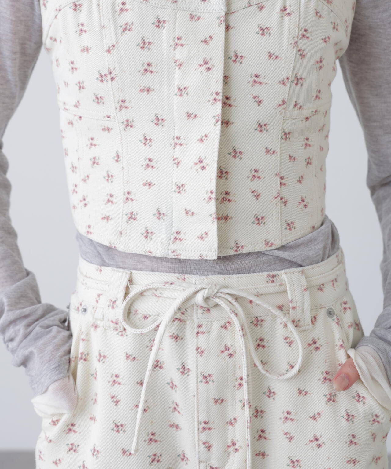 パネル切り替えデニムビスチェ