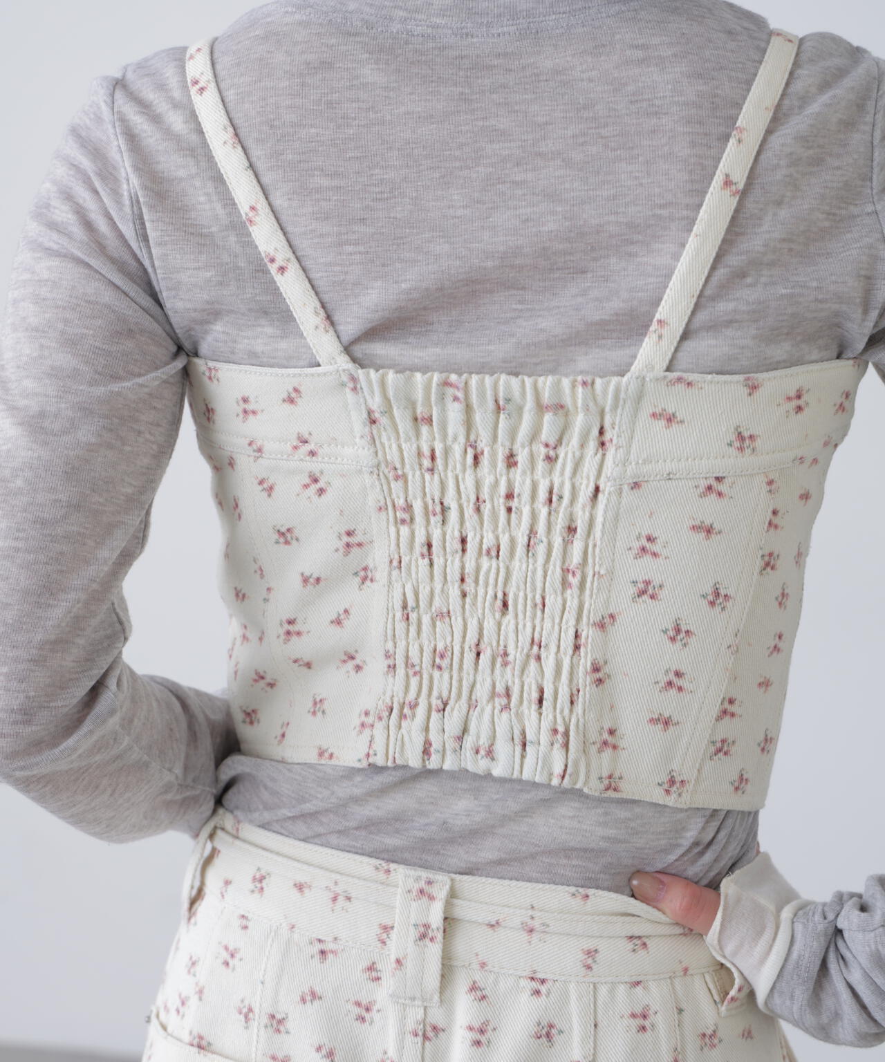 パネル切り替えデニムビスチェ