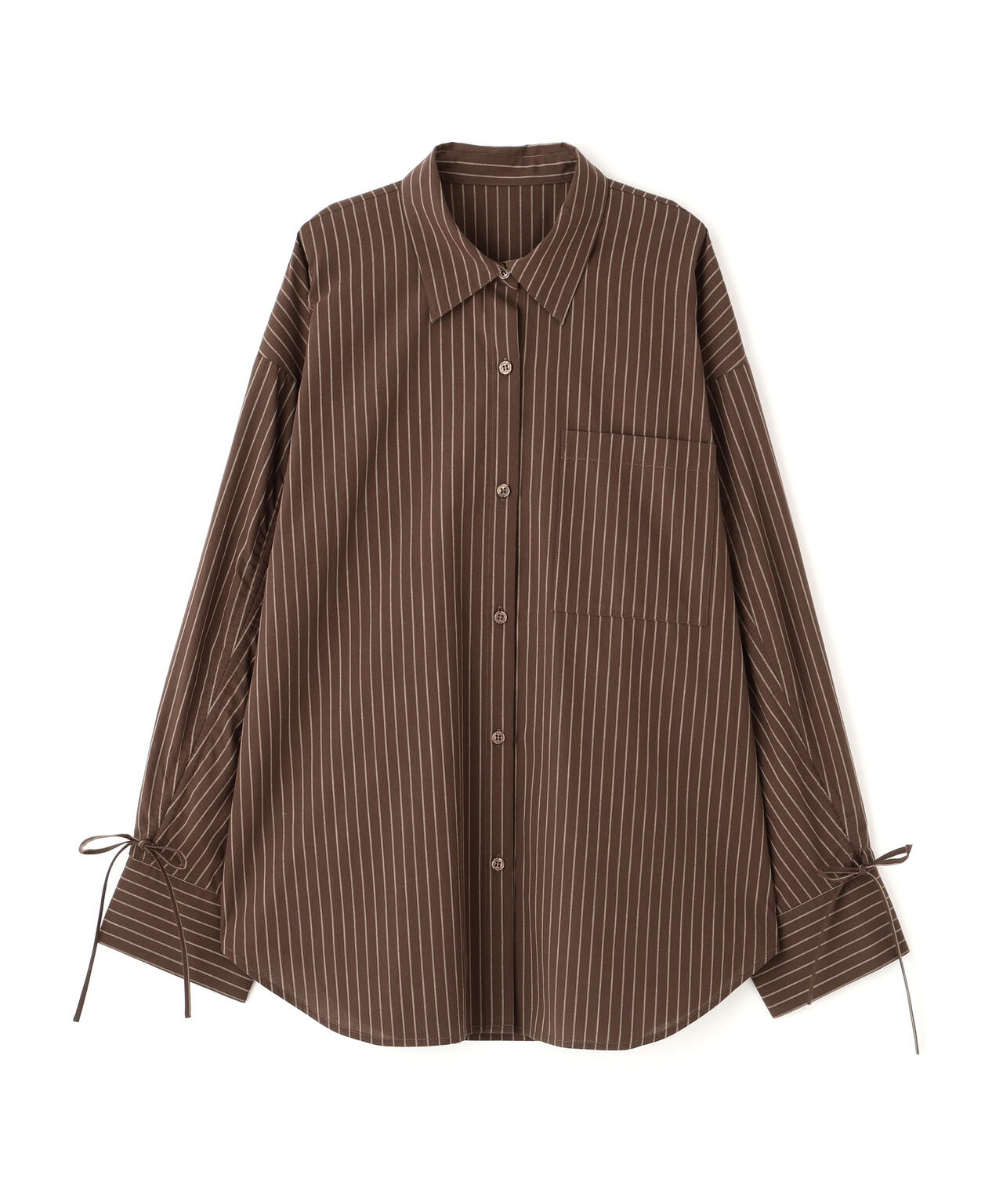 袖シャーリングオーバーシャツ