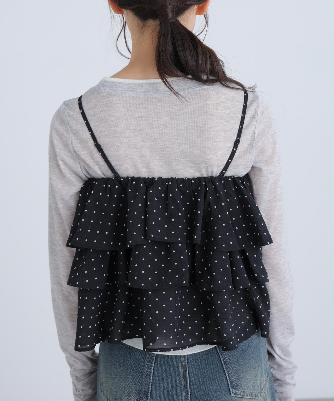 ティアードフリル2wayビスチェ