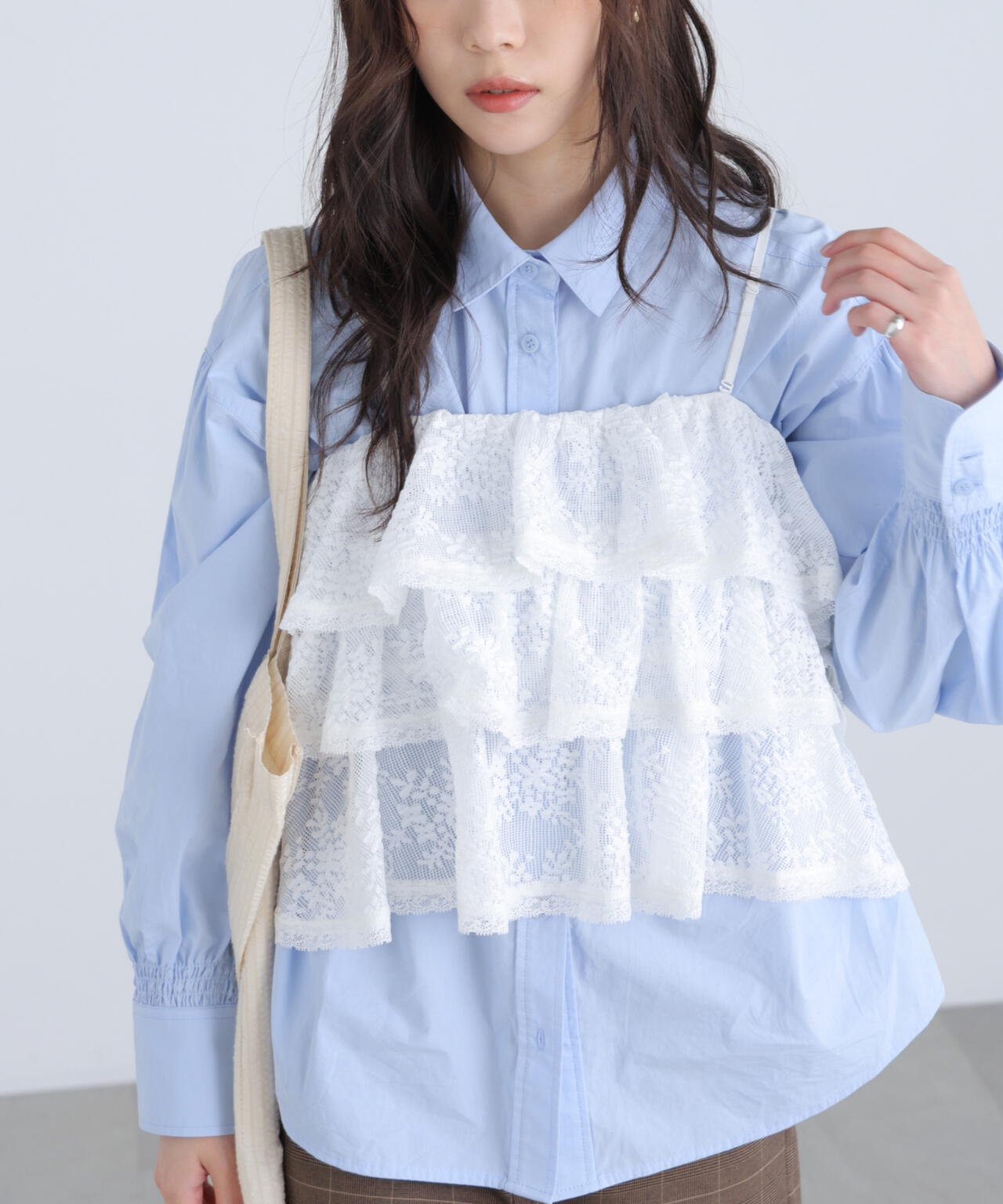 ティアードフリル2wayビスチェ