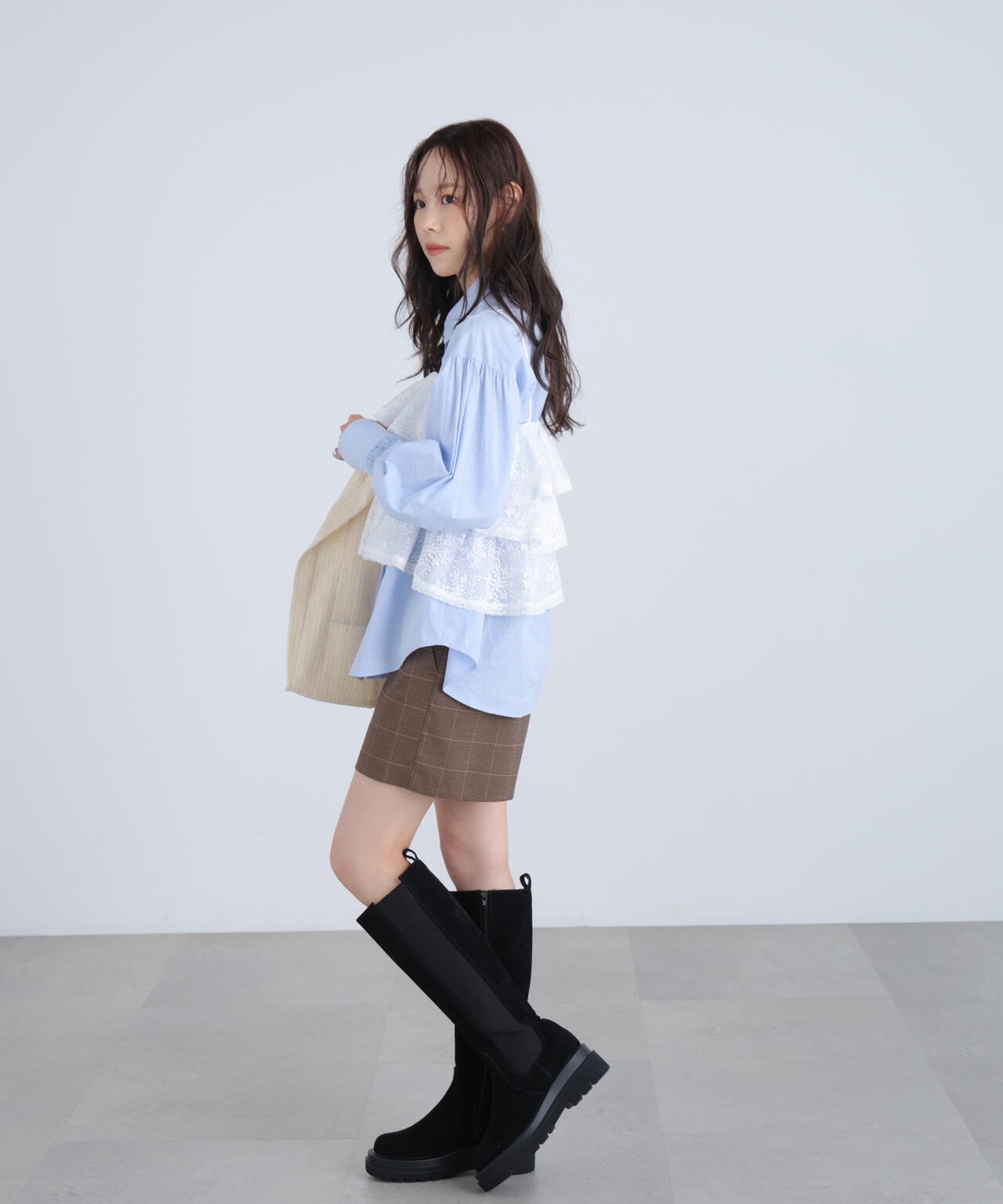 ティアードフリル2wayビスチェ