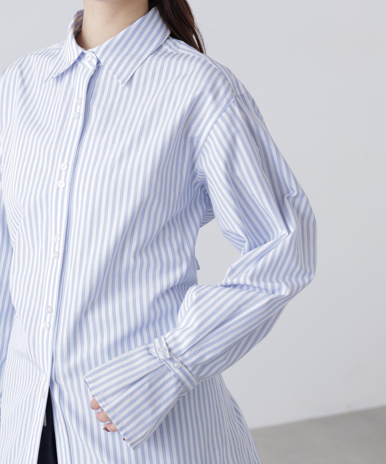 ウエストシェイプレースアップシャツ