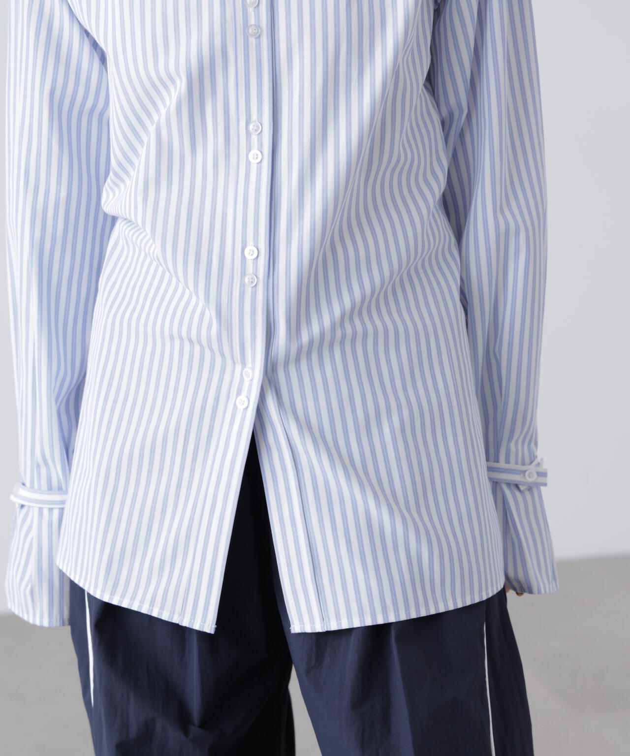 ウエストシェイプレースアップシャツ