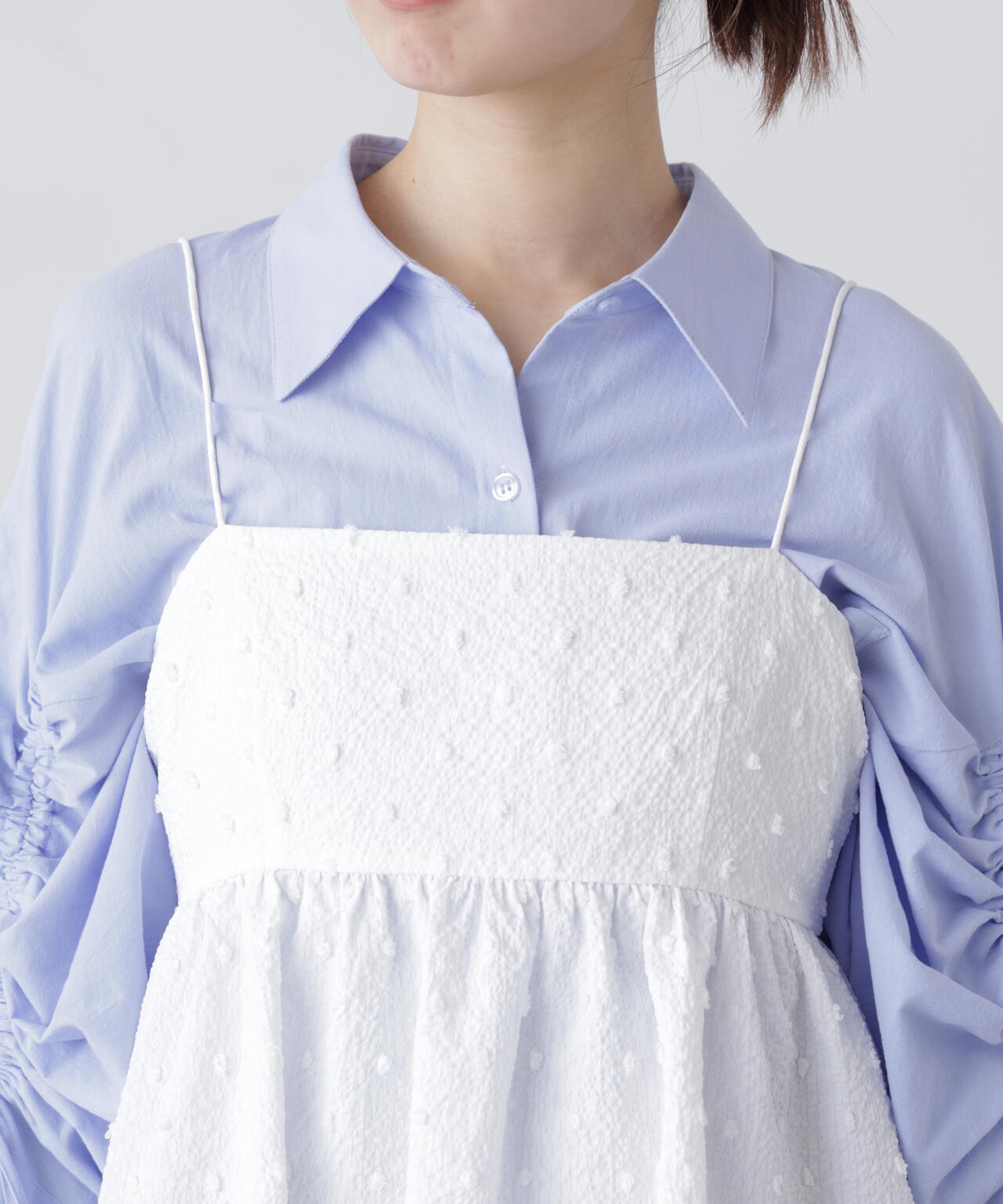 ドットジャガードキャミソールビスチェ