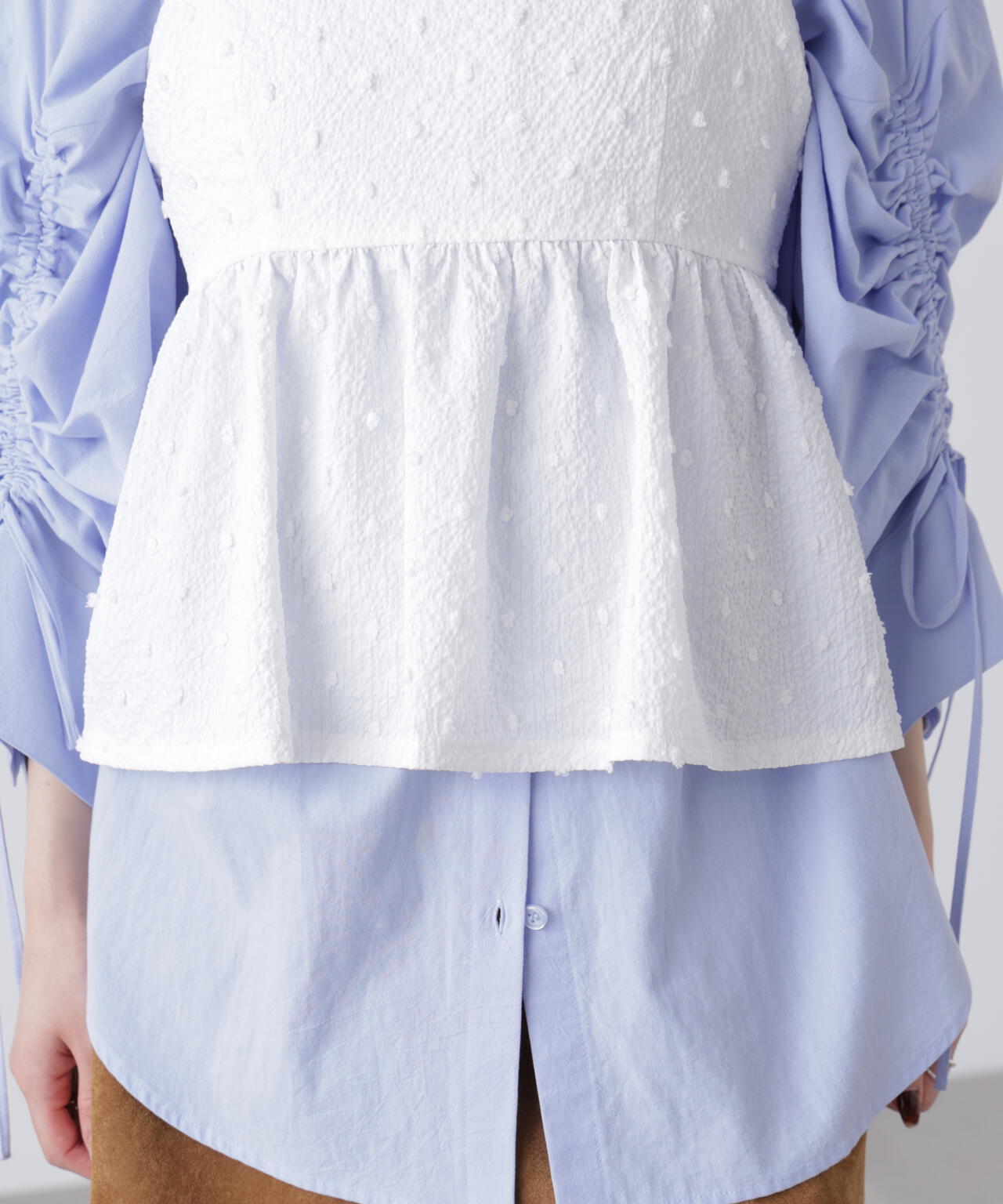 ドットジャガードキャミソールビスチェ