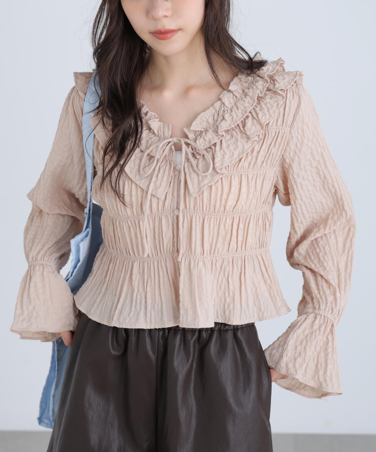 【一部追加生産予約】アソート前後2wayフリルブラウス