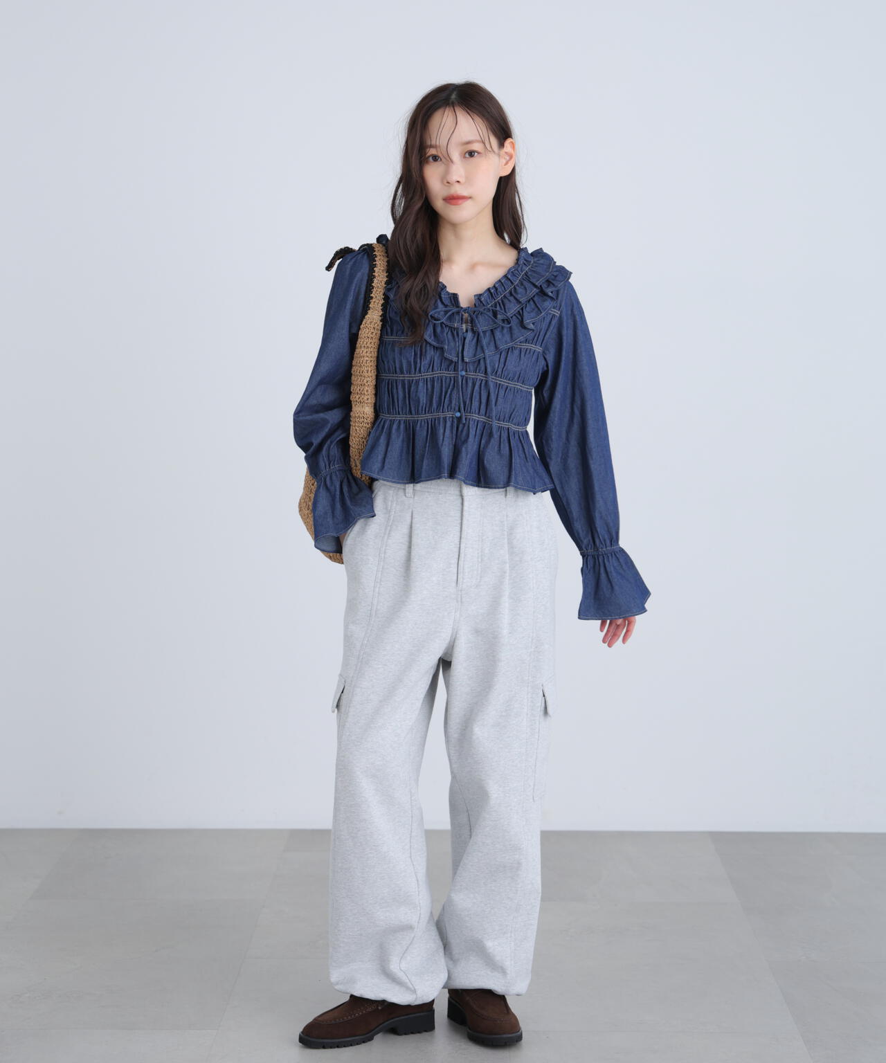 【一部追加生産予約】アソート前後2wayフリルブラウス