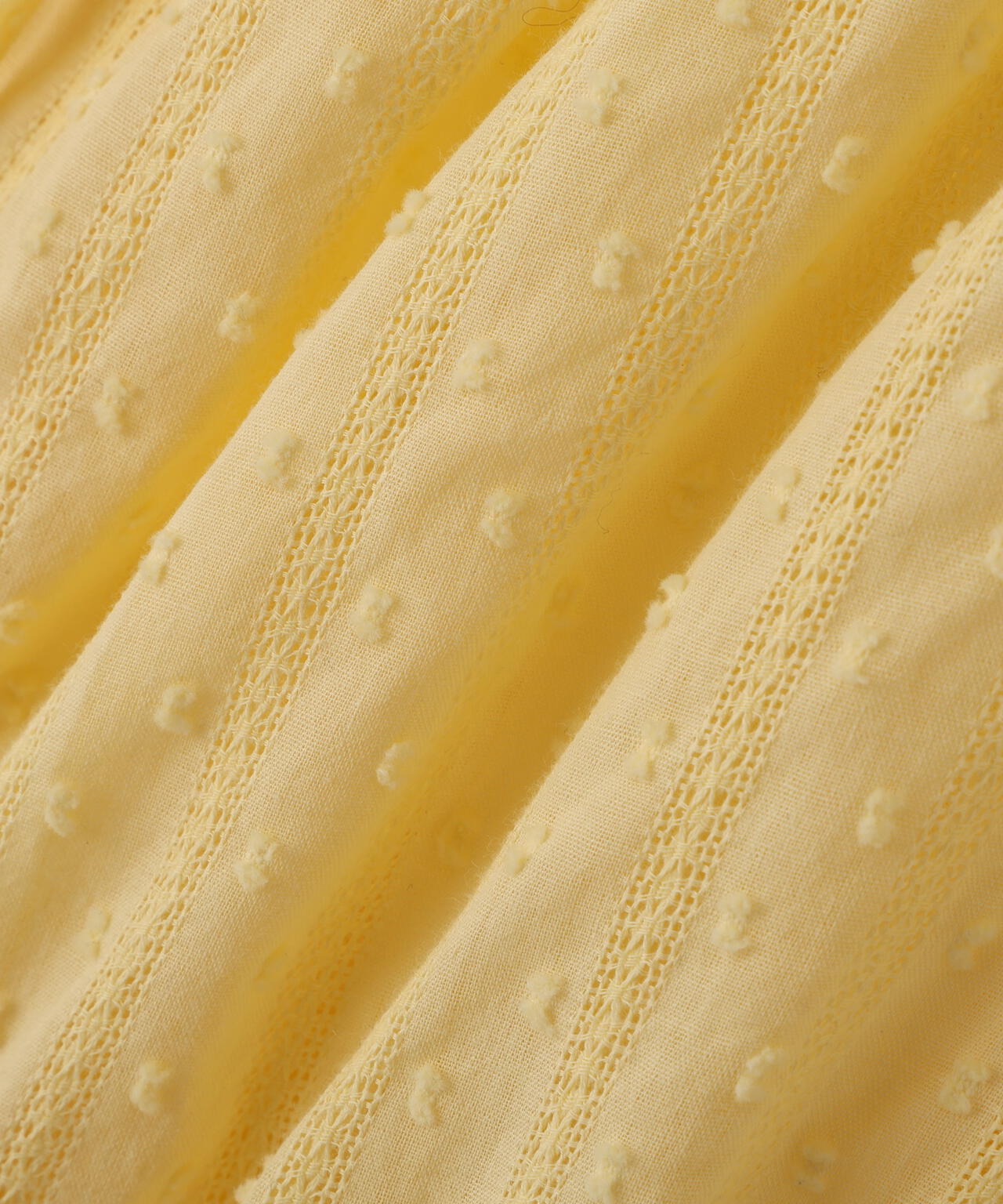 コットンレースペプラムブラウス