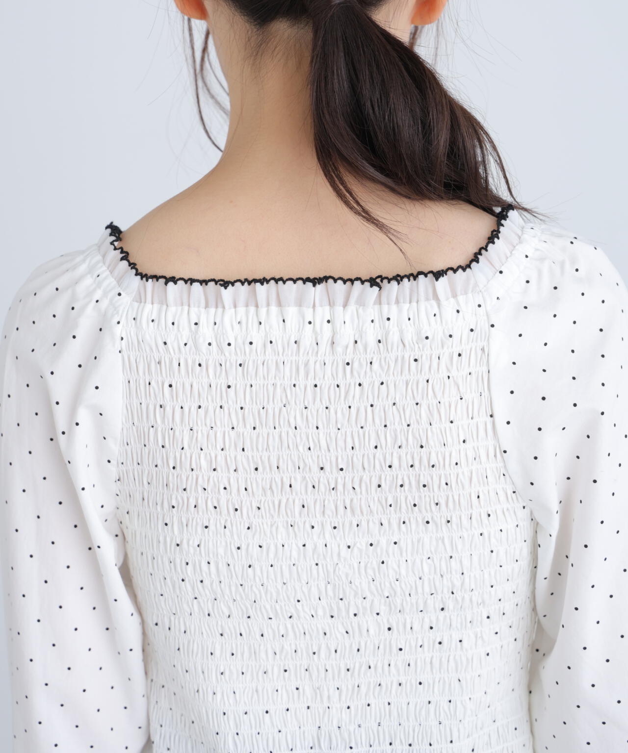 長袖ドット衿フリルブラウス | FREE'S MART（フリーズマート