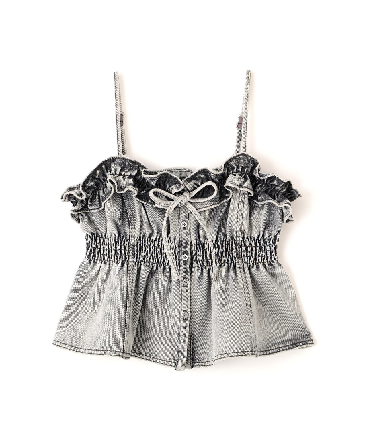 フリルデニムビスチェ