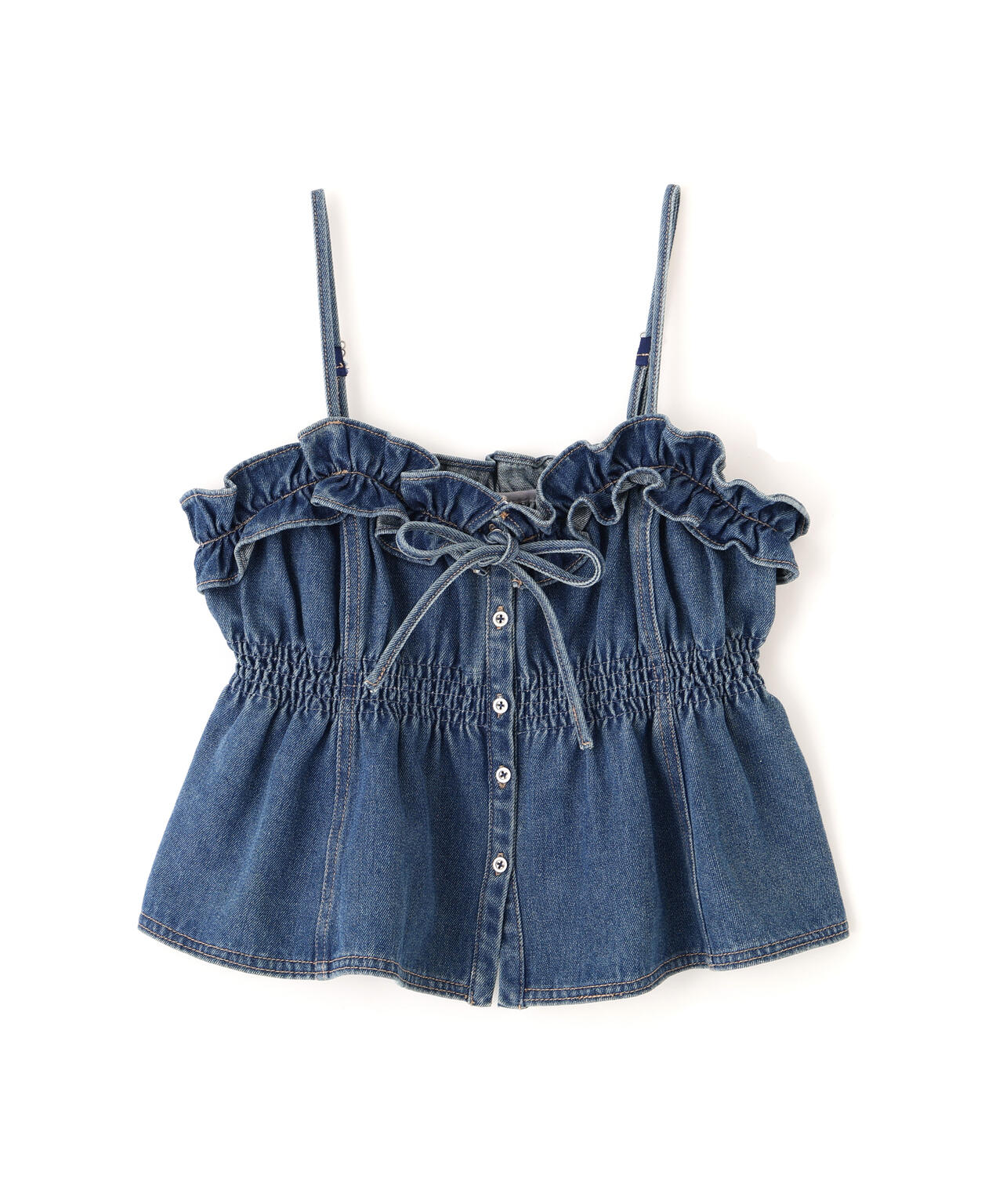 フリルデニムビスチェ