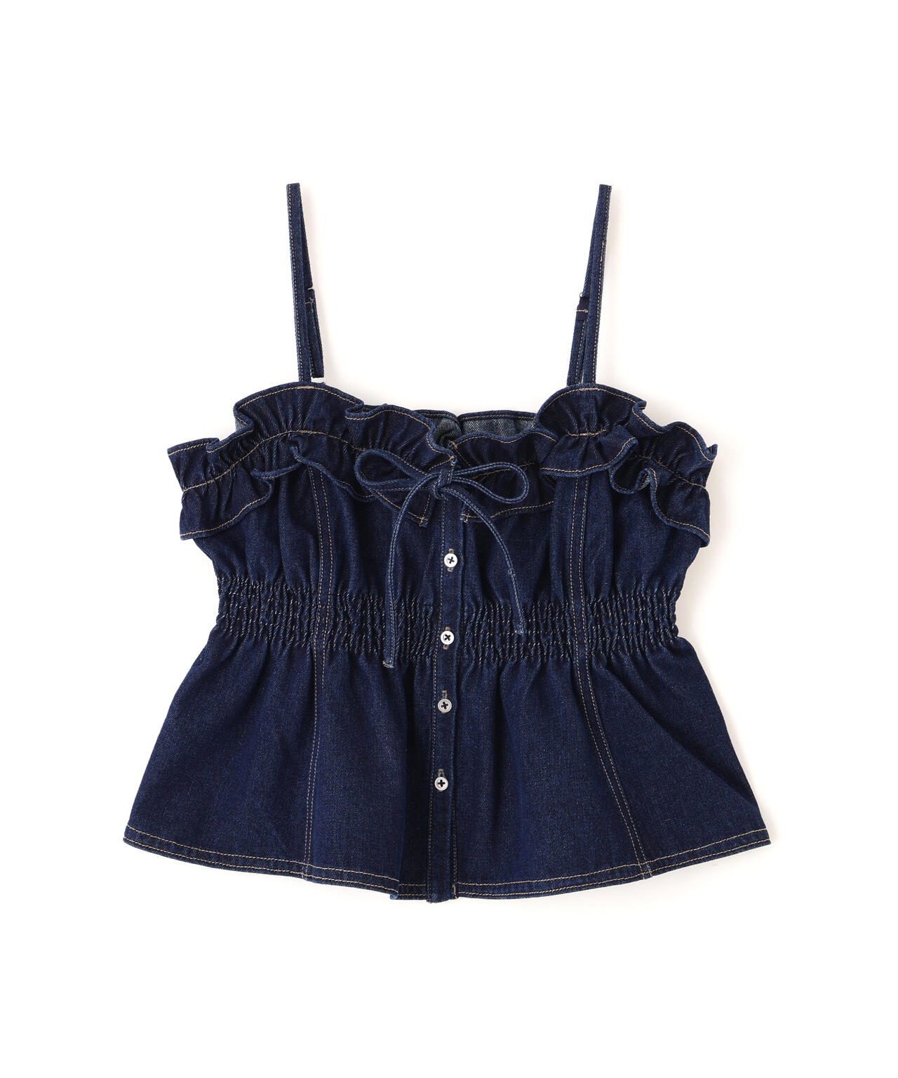 フリルデニムビスチェ