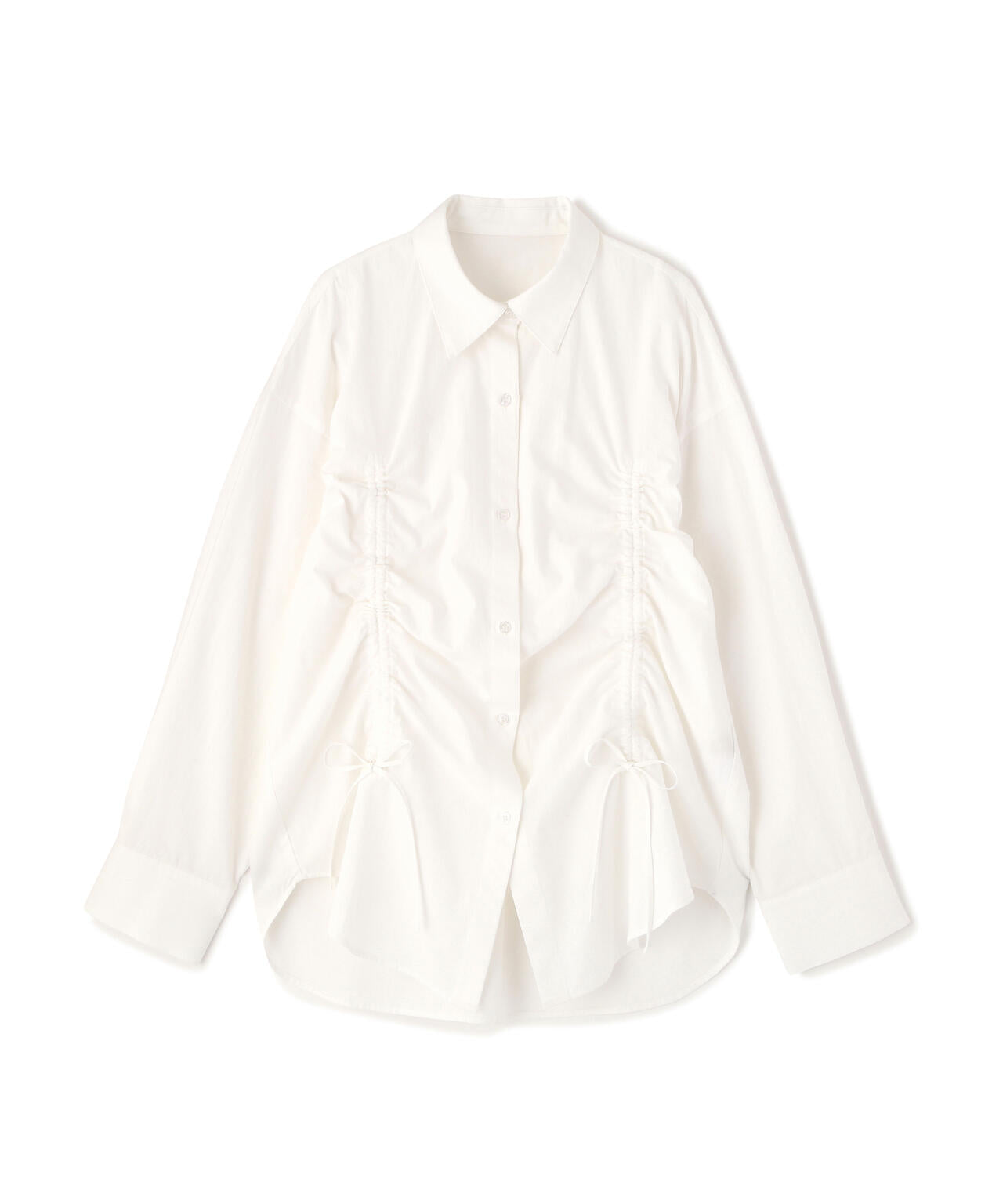 seyto ドロストオーバーサイズシャツ　（ホワイト　サイズ2） seyto（セイト）の「Drawstring oversized shirt / ドロストオーバー