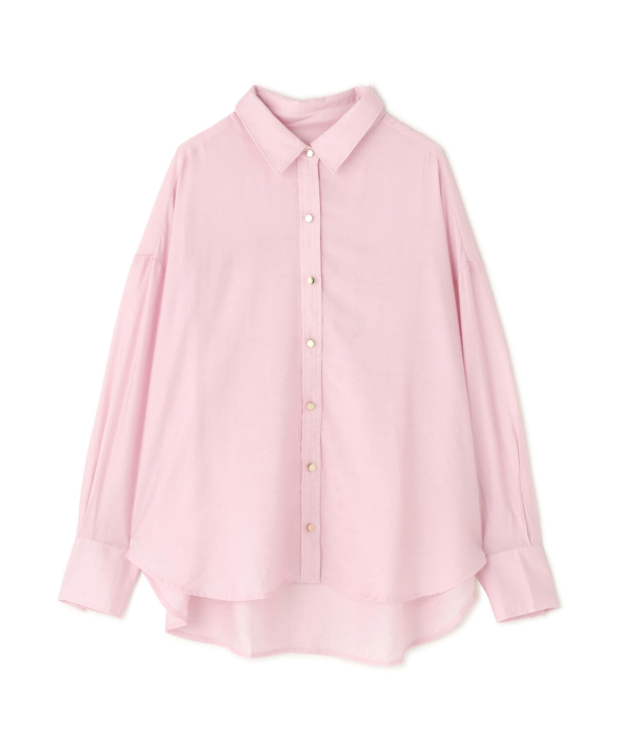 〈MFM〉リネンライク金ボタンシャツ