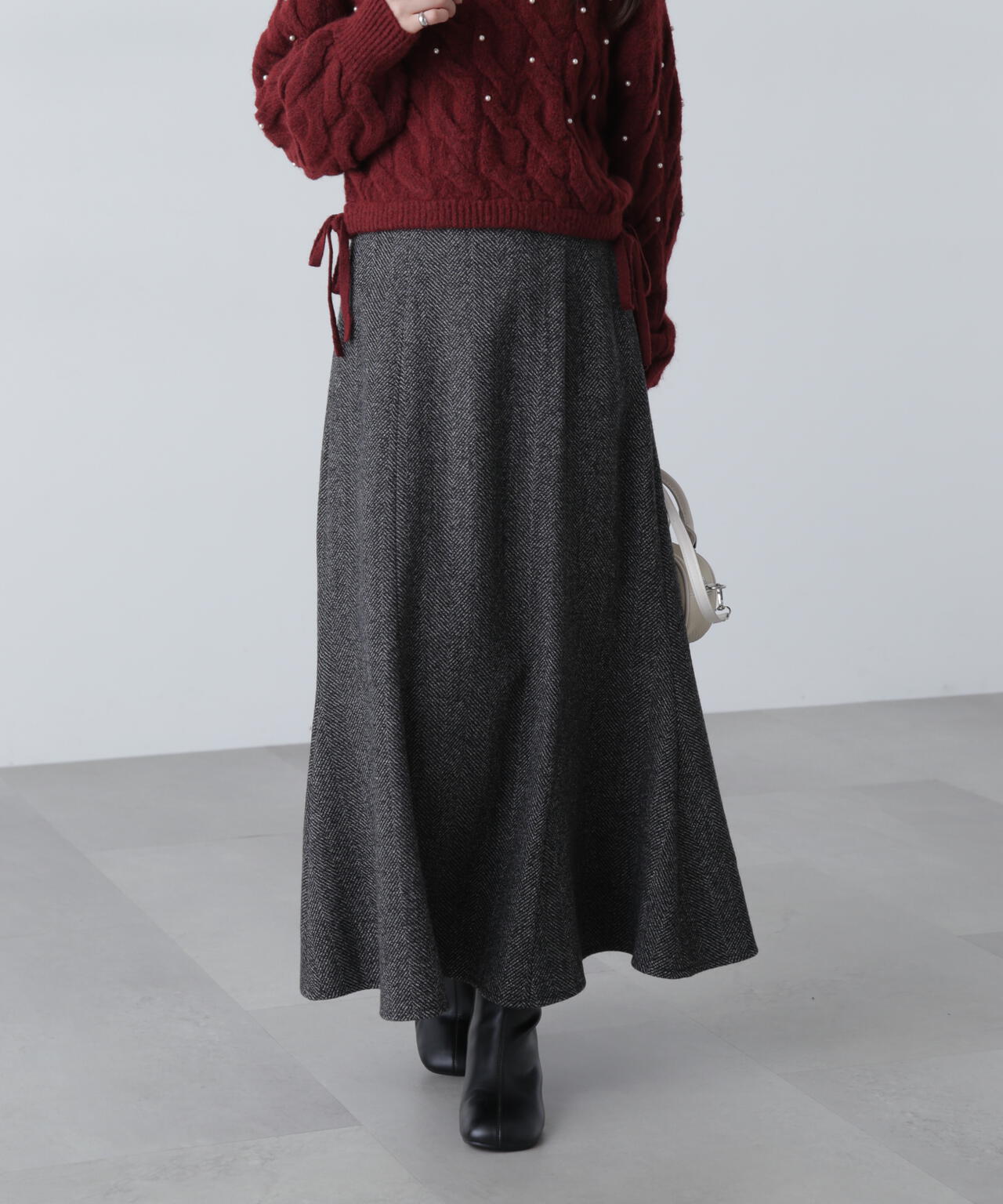 [低身長サイズ/Sシリーズ]ツイードマーメイドスカート