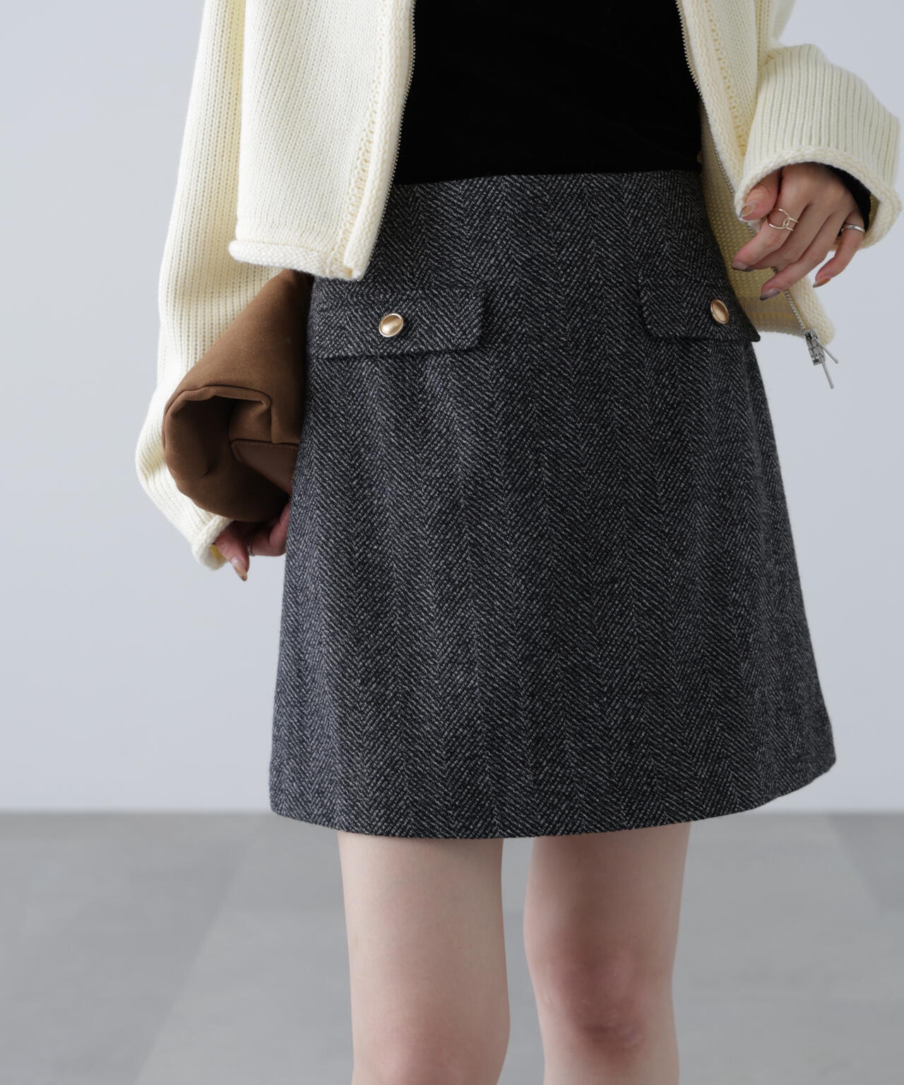 【追加生産予約】ツイードミニスカート