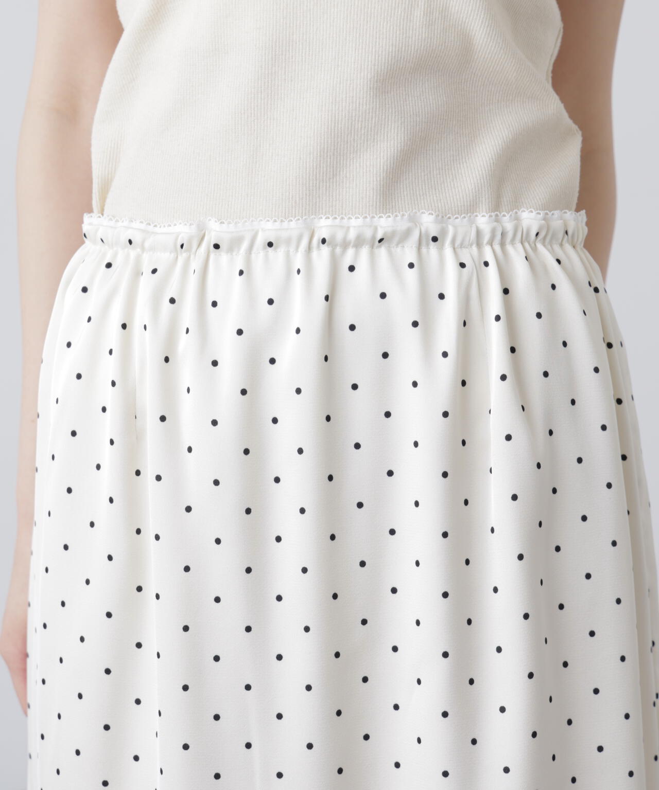 レーストリムサテンミディスカート | FREE'S MART（フリーズマート