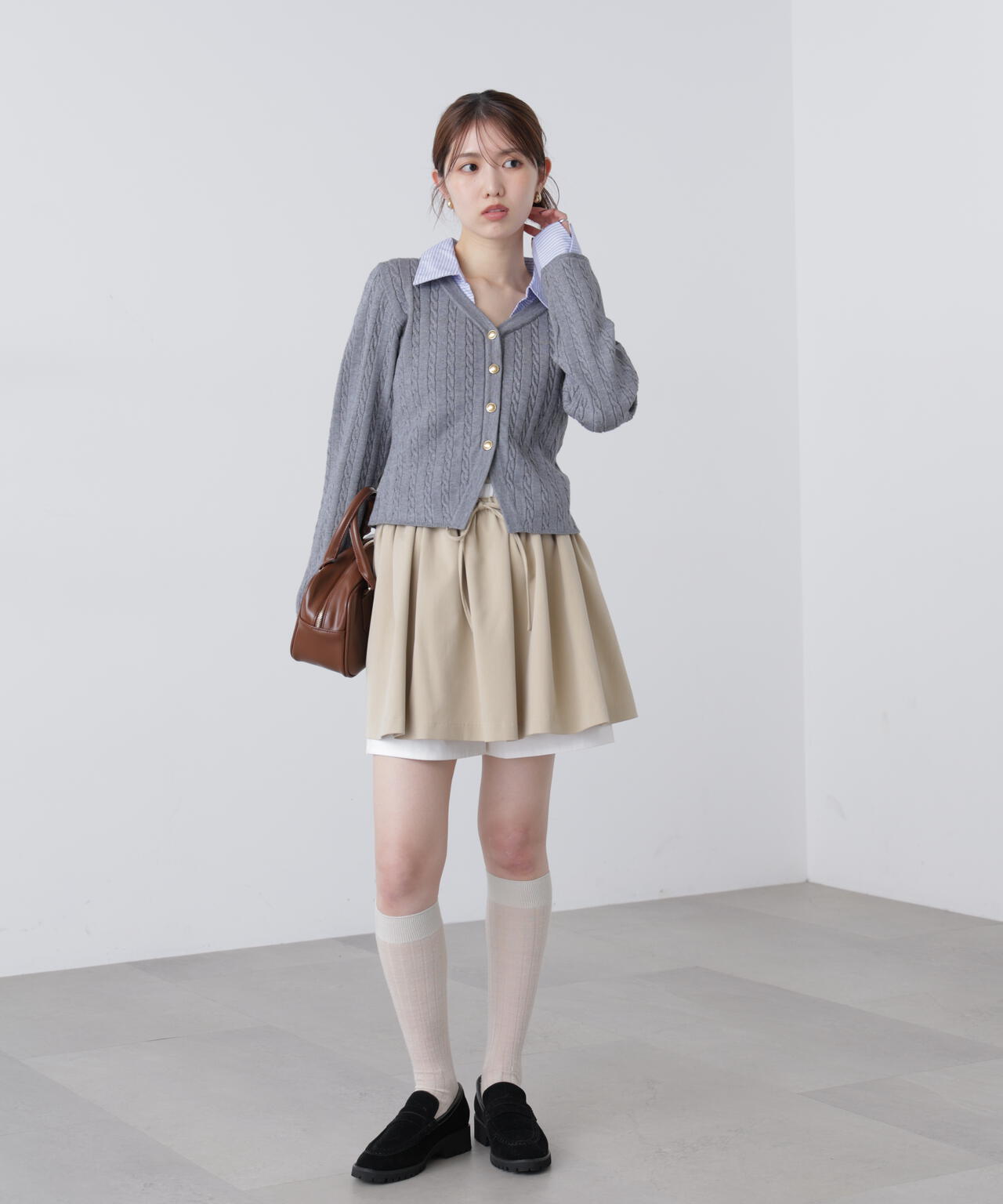 インナーパンツ付レイヤードフレアミニスカート | FREE'S MART