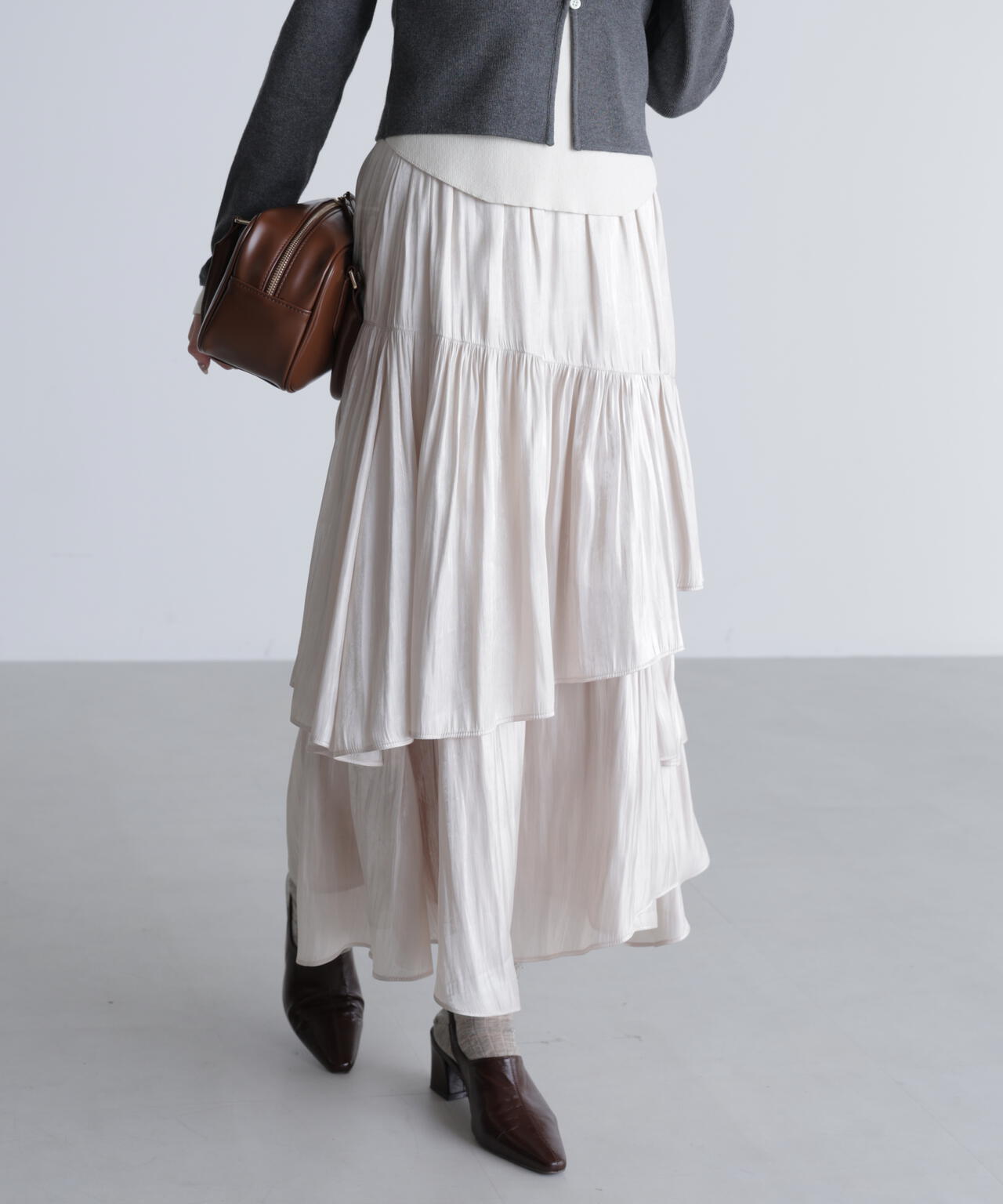 オフ 追加生産予約】シャイニーフリルティアードスカート | FREE'S