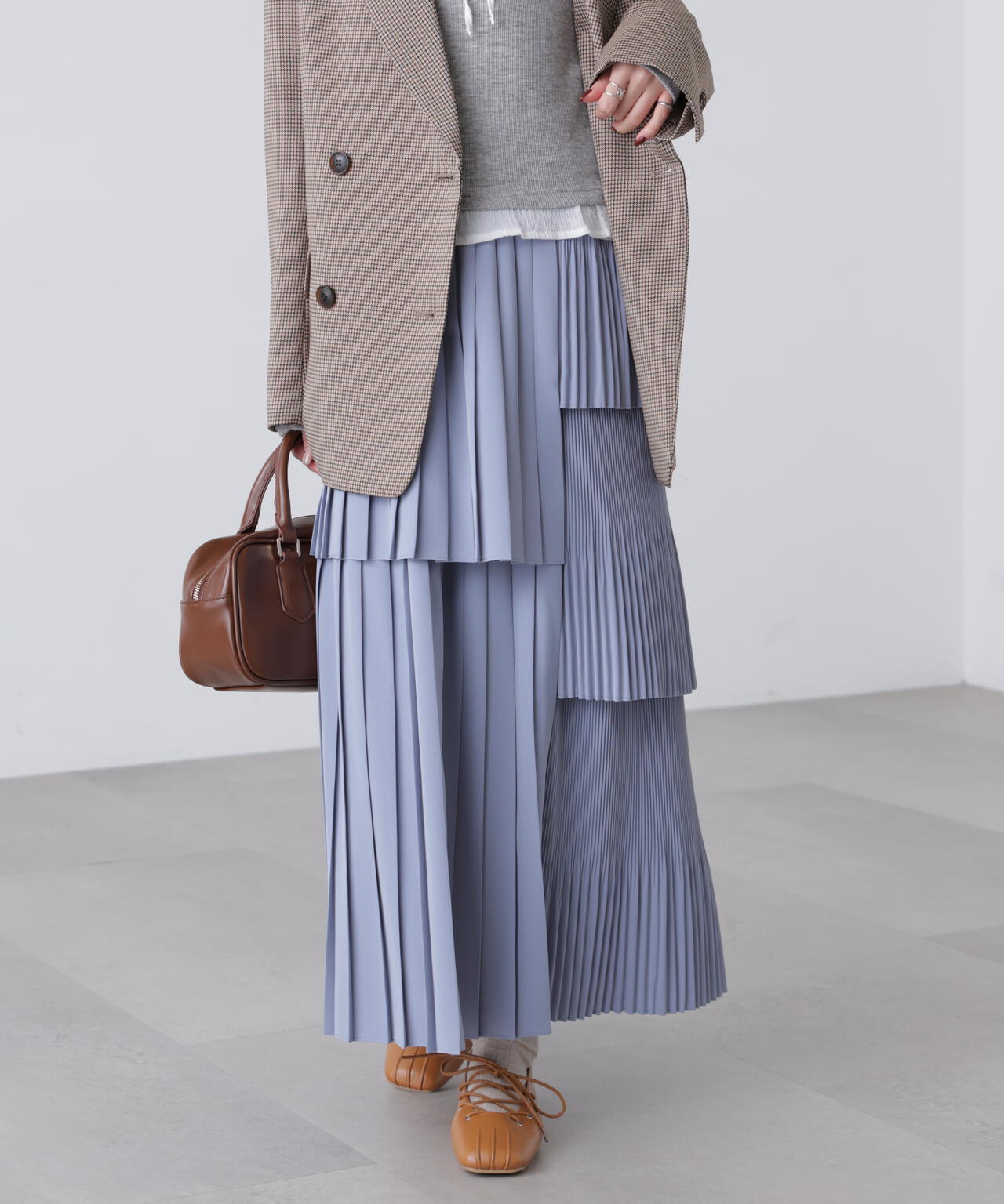 ブラック 追加生産予約】ランダムプリーツティアードスカート | FREE'S