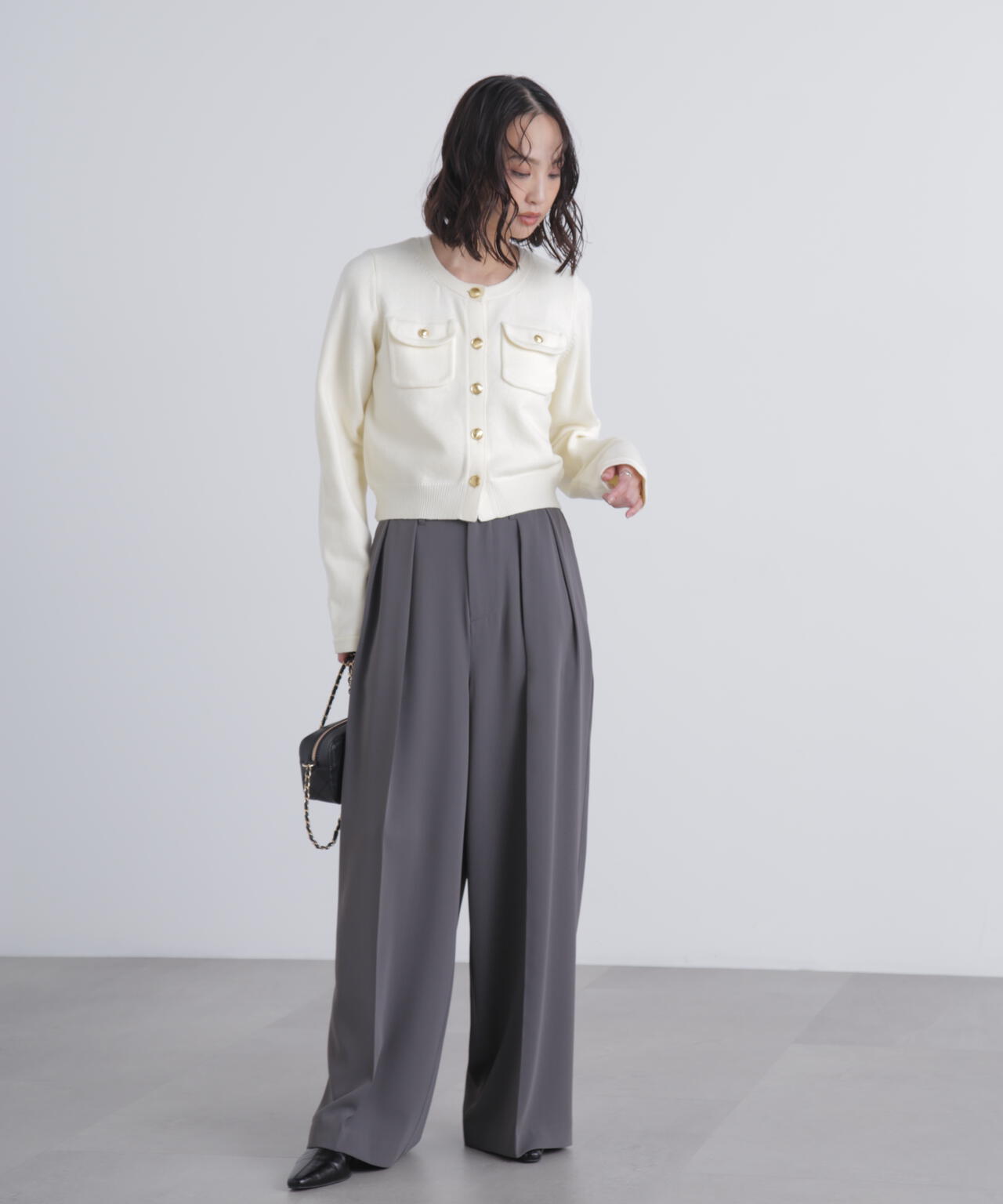 【はかな企画】【低身長向けXXSあり】2タックハイウエストスラックス〈ＭＦＭ〉