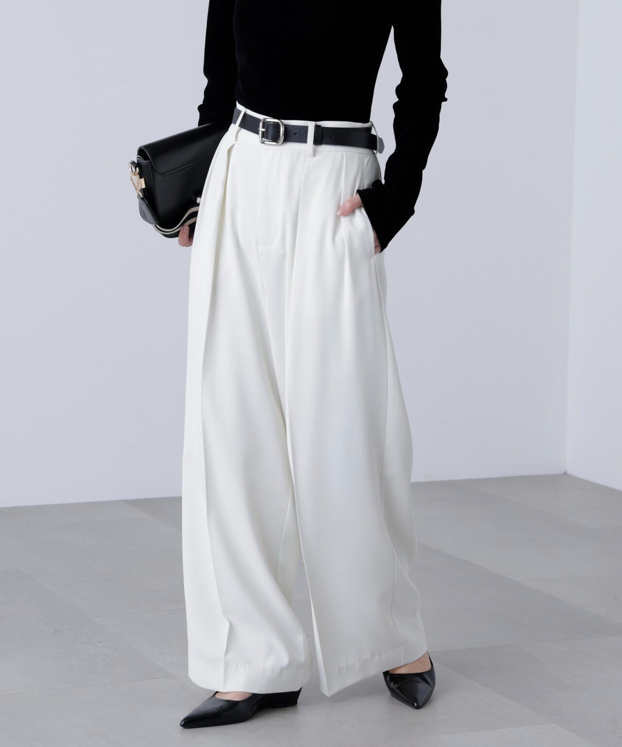 【はかな企画】【低身長向けXXSあり】2タックハイウエストスラックス〈ＭＦＭ〉