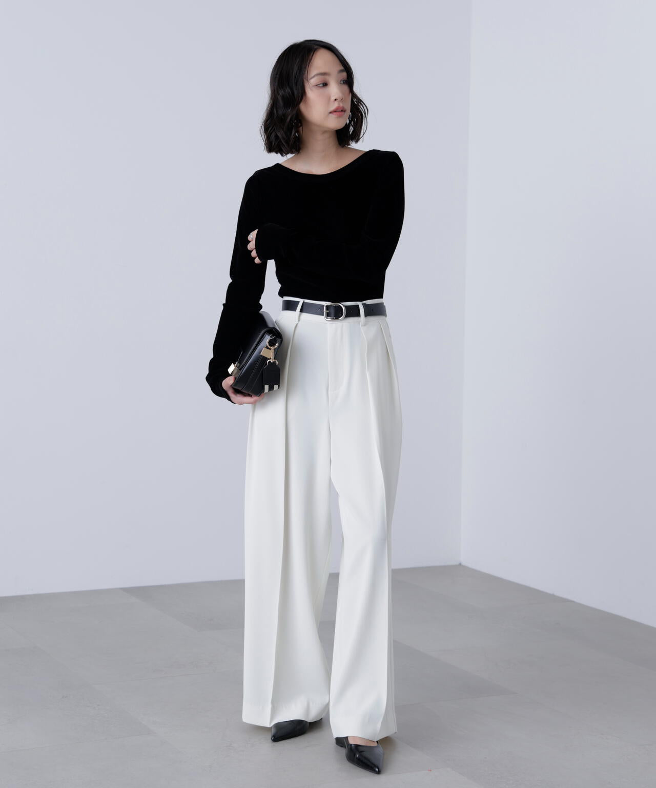 【はかな企画】【低身長向けXXSあり】2タックハイウエストスラックス〈ＭＦＭ〉