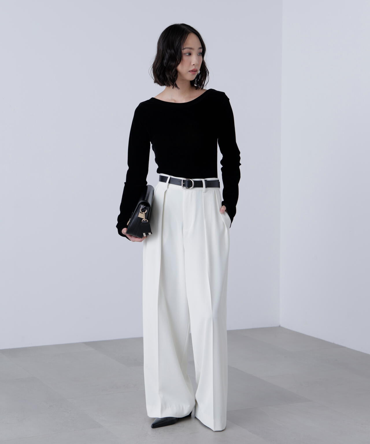 はかな企画】【低身長向けXXSあり】2タックハイウエストスラックス