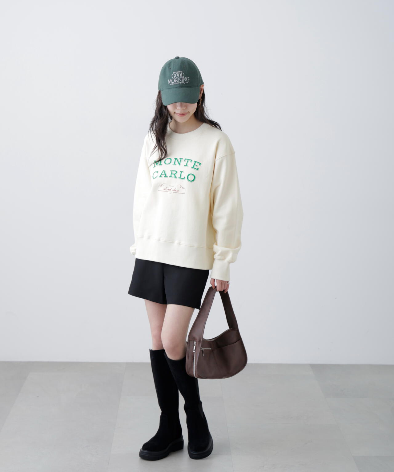 〈セットアップ対応〉ハイウエストショートパンツ