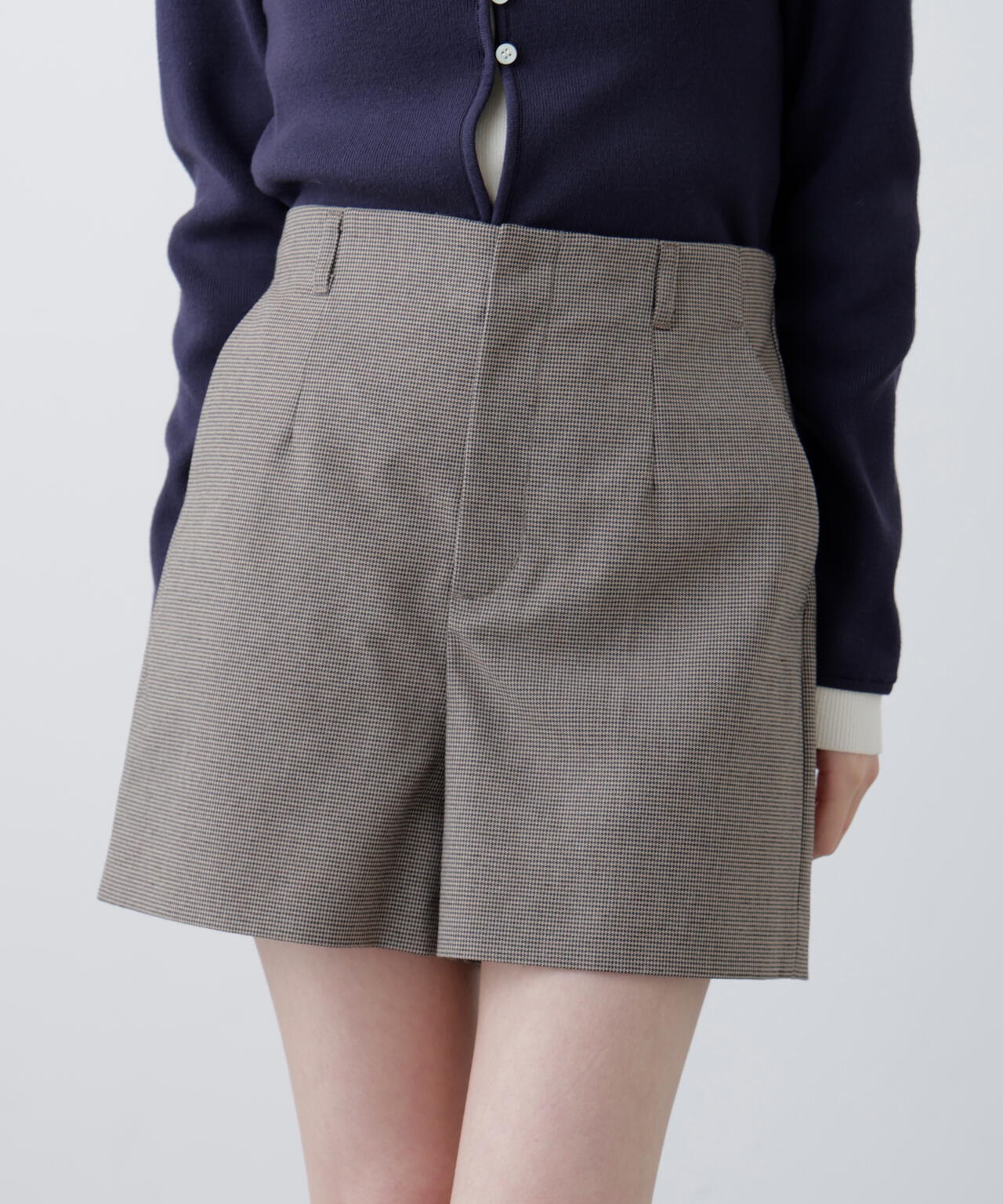 〈セットアップ対応〉ハイウエストショートパンツ