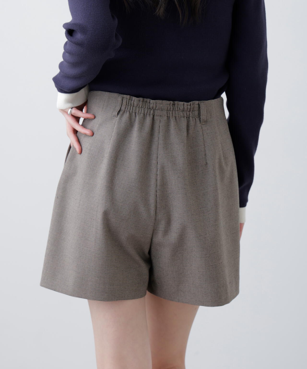 〈セットアップ対応〉ハイウエストショートパンツ
