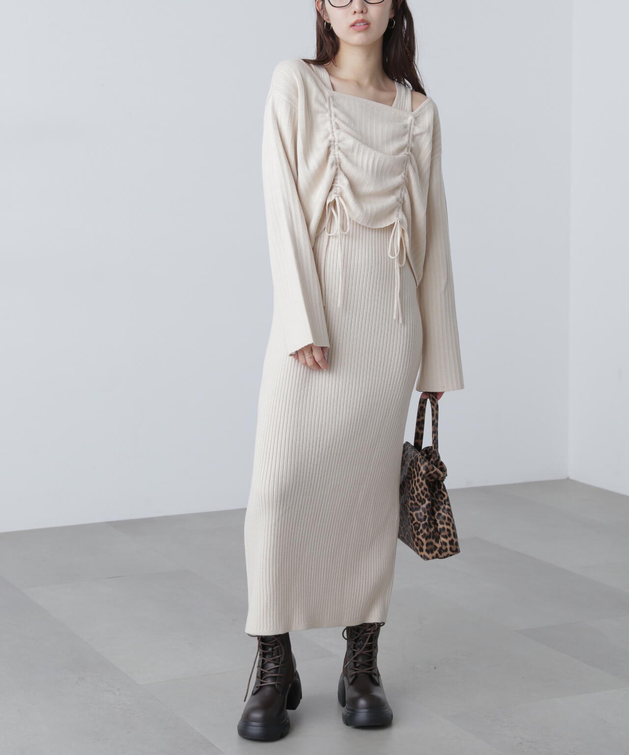 ドロストリブニットセットアップ