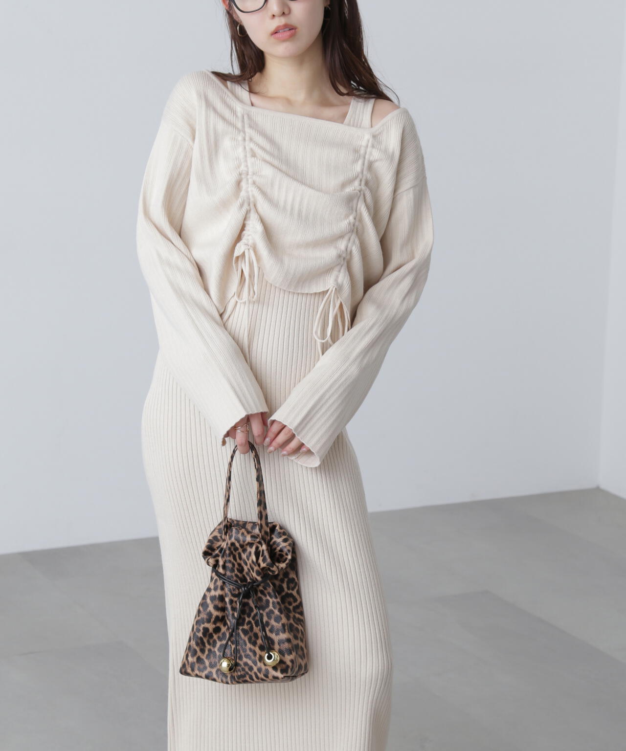 ドロストリブニットセットアップ