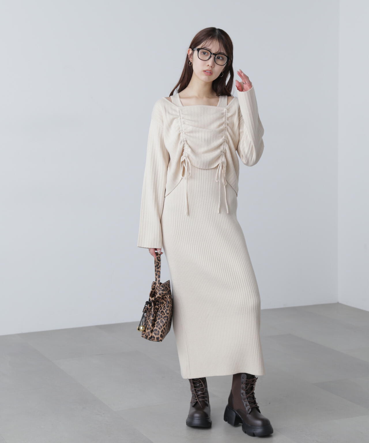 ドロストリブニットセットアップ