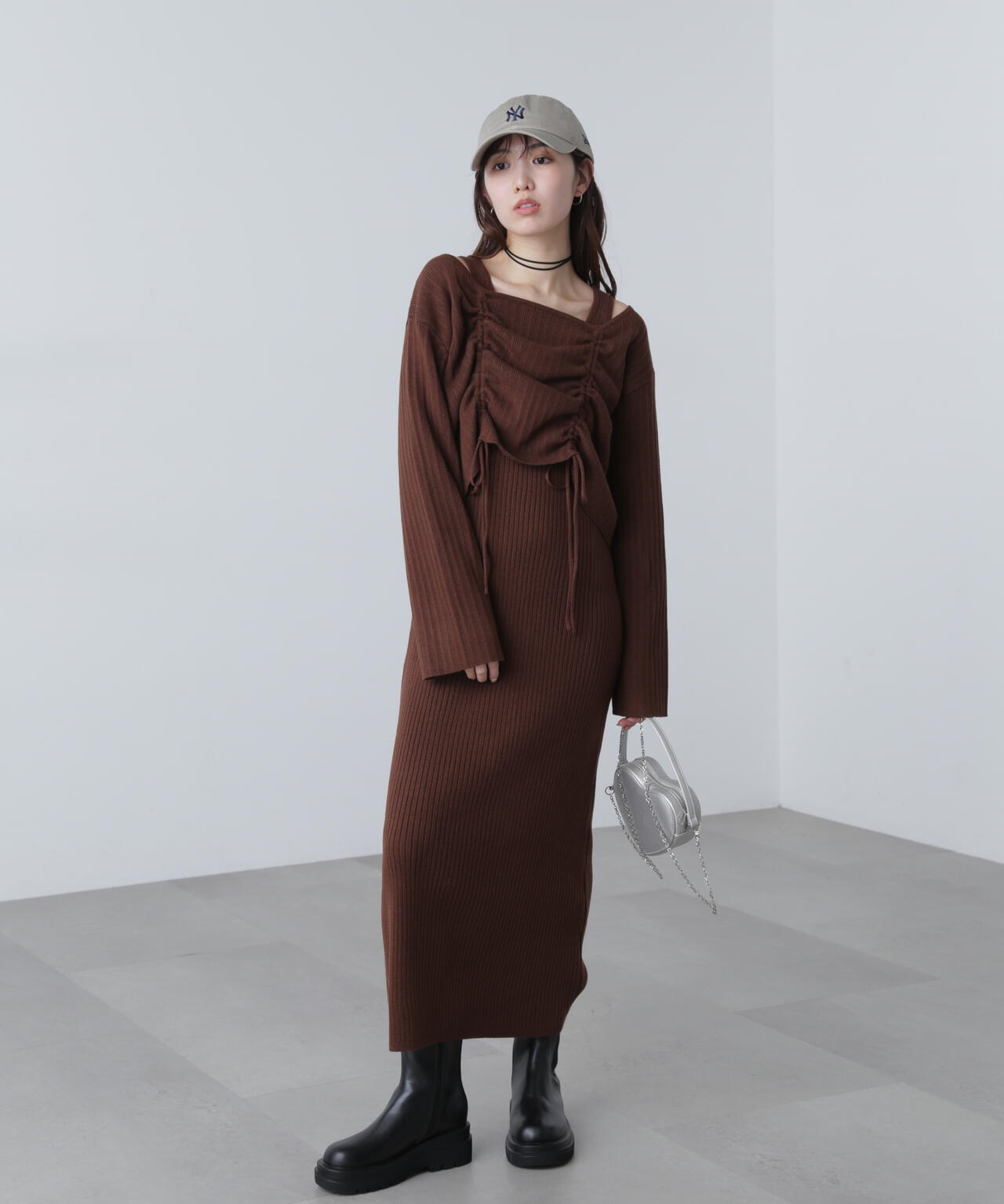 ドロストリブニットセットアップ