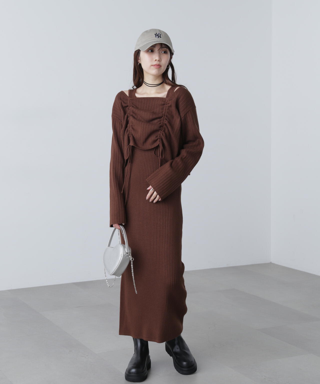 ドロストリブニットセットアップ