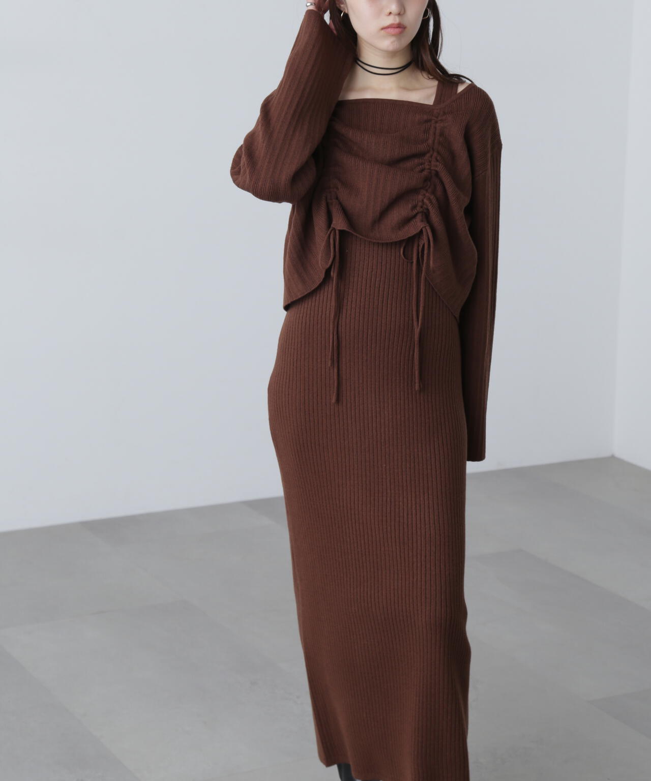 ドロストリブニットセットアップ