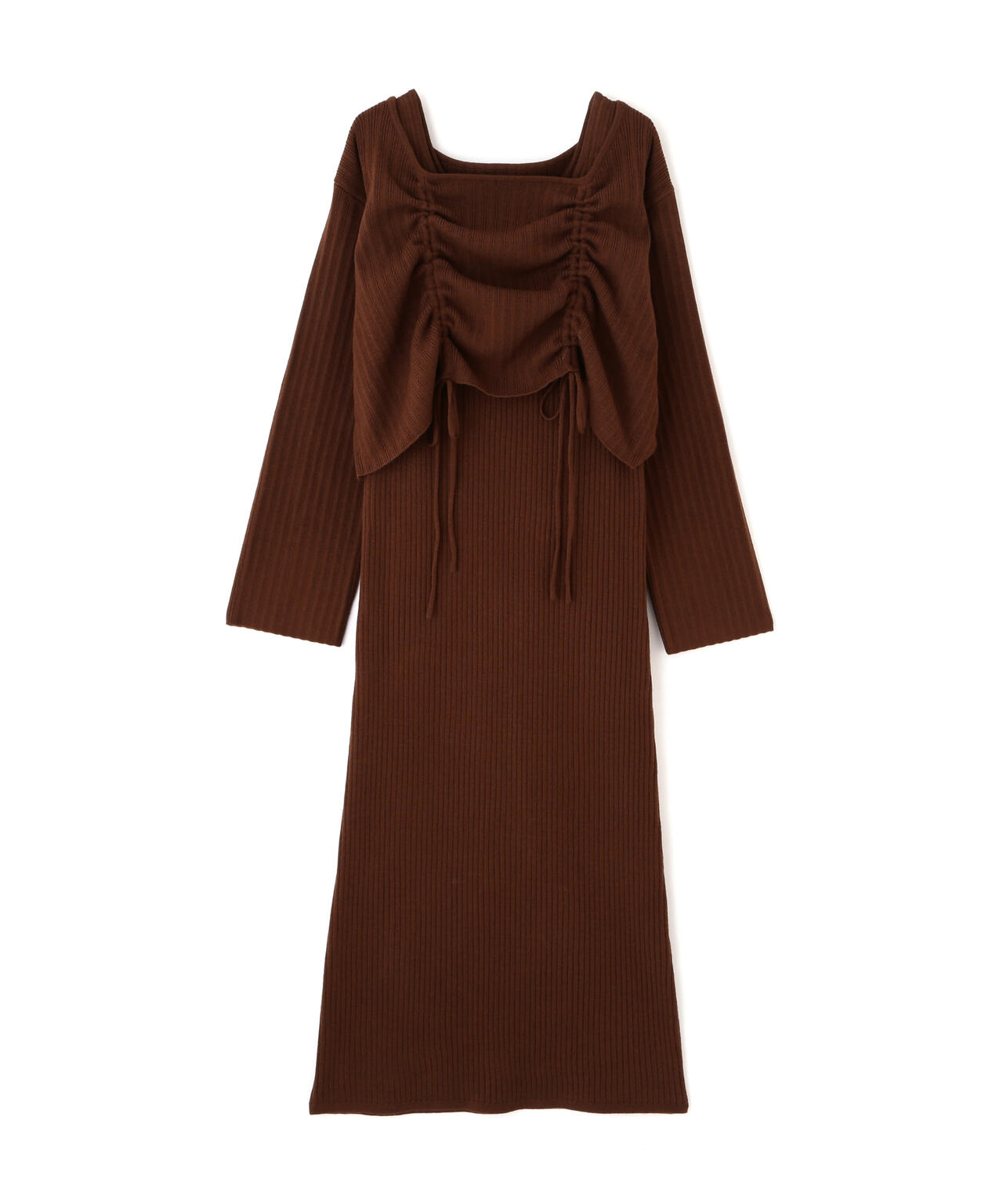 ドロストリブニットセットアップ