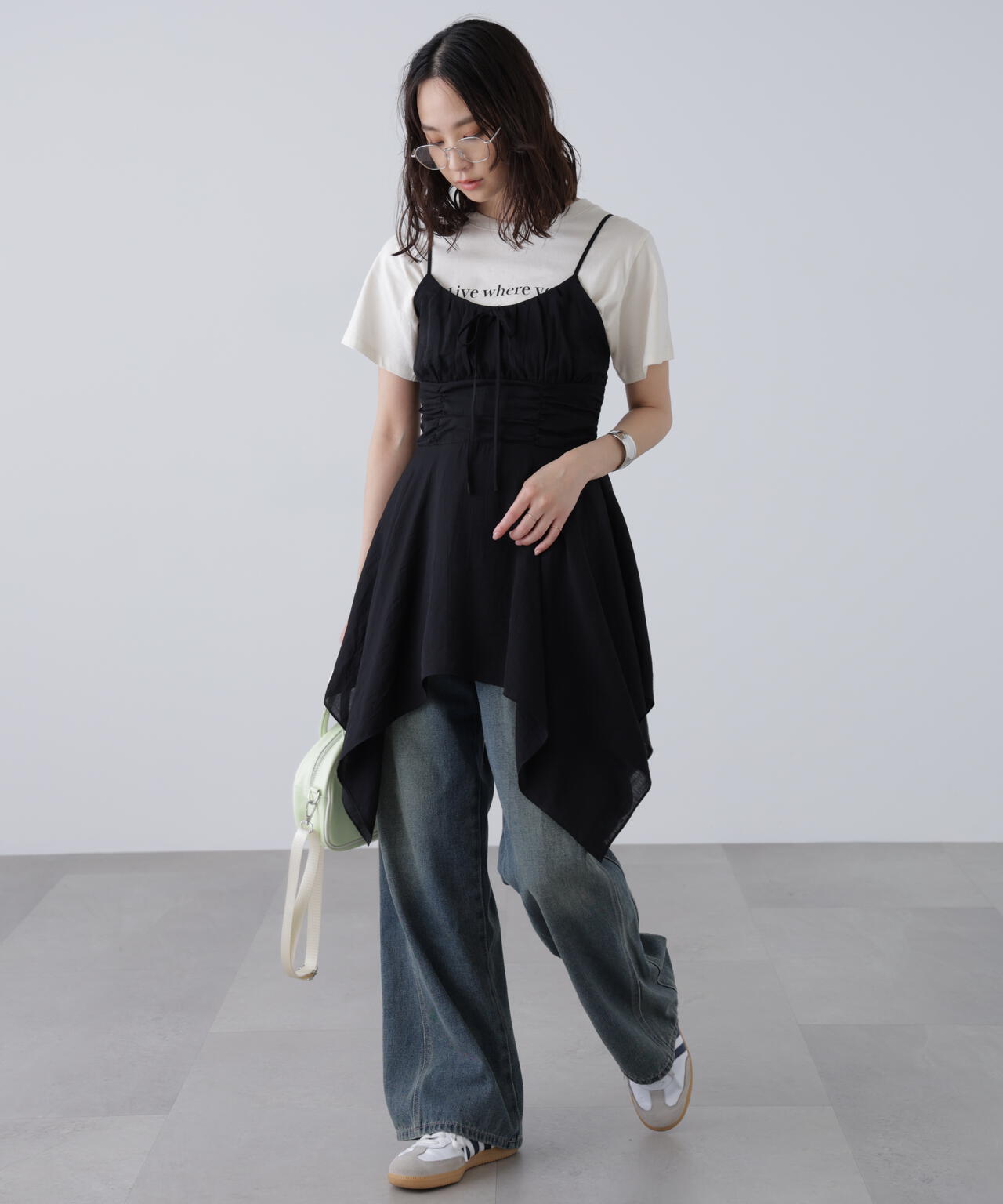 【オフベースドット 追加生産予約】イレヘムチュニックキャミワンピース