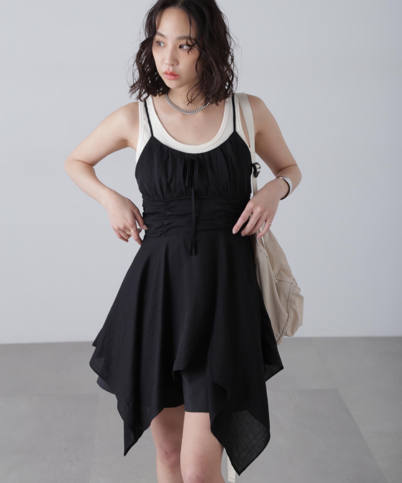 【オフベースドット 追加生産予約】イレヘムチュニックキャミワンピース